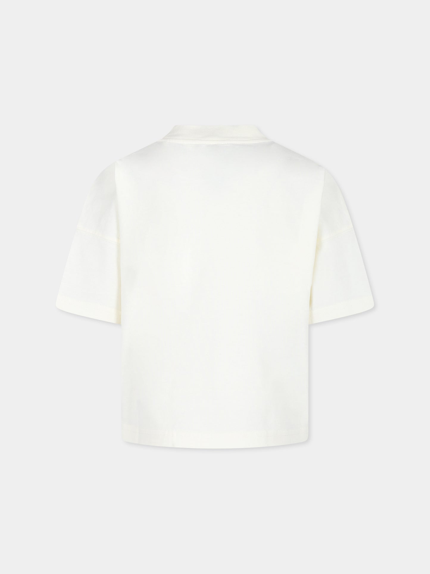 T-shirt bianca per bambina con logo,Palm Angels,PGAA001F24JER0010437