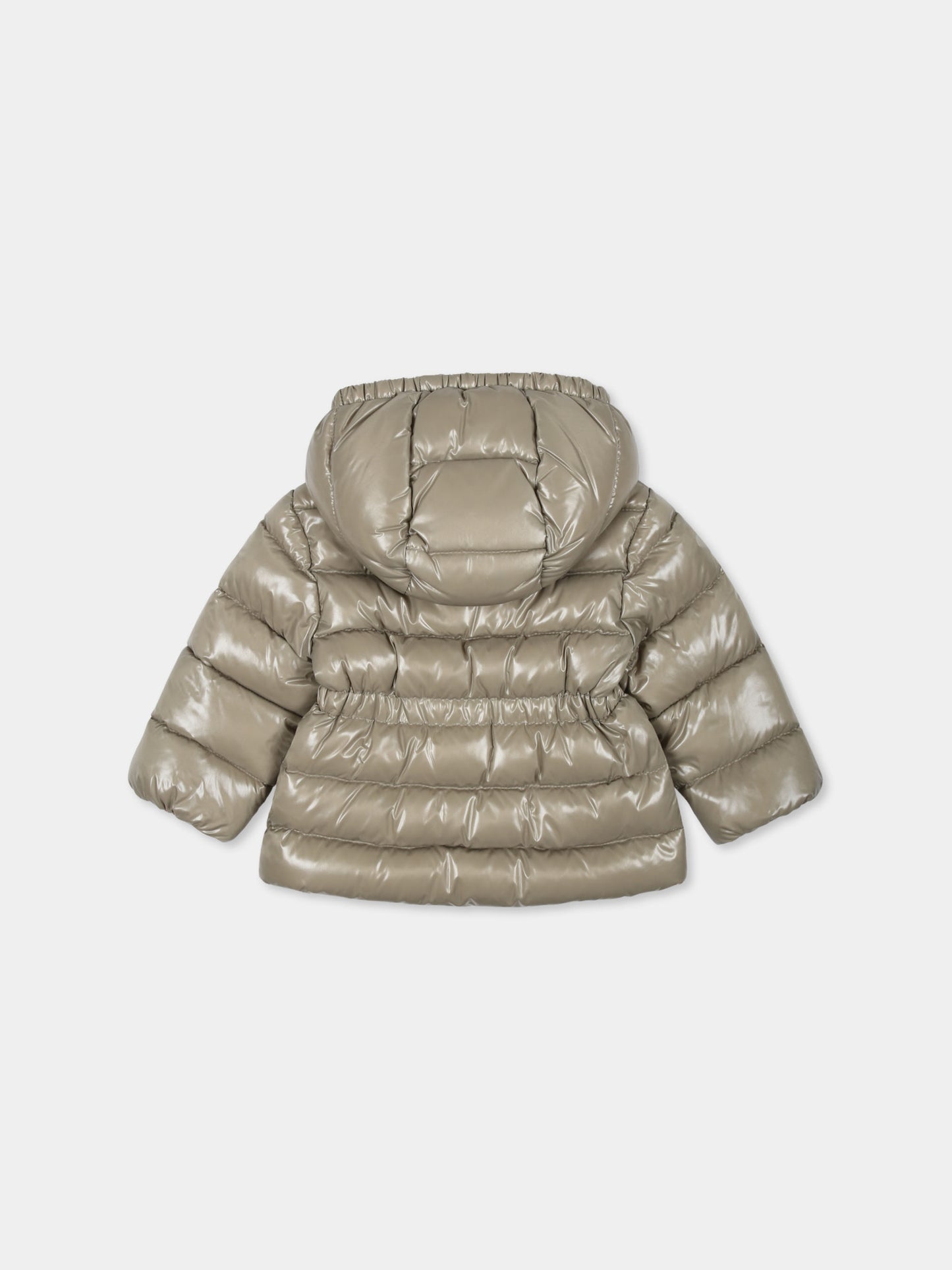 Piumino Adriel verde per neonata con patch logato,Moncler Kids,J2951 1A00041 5963V 220