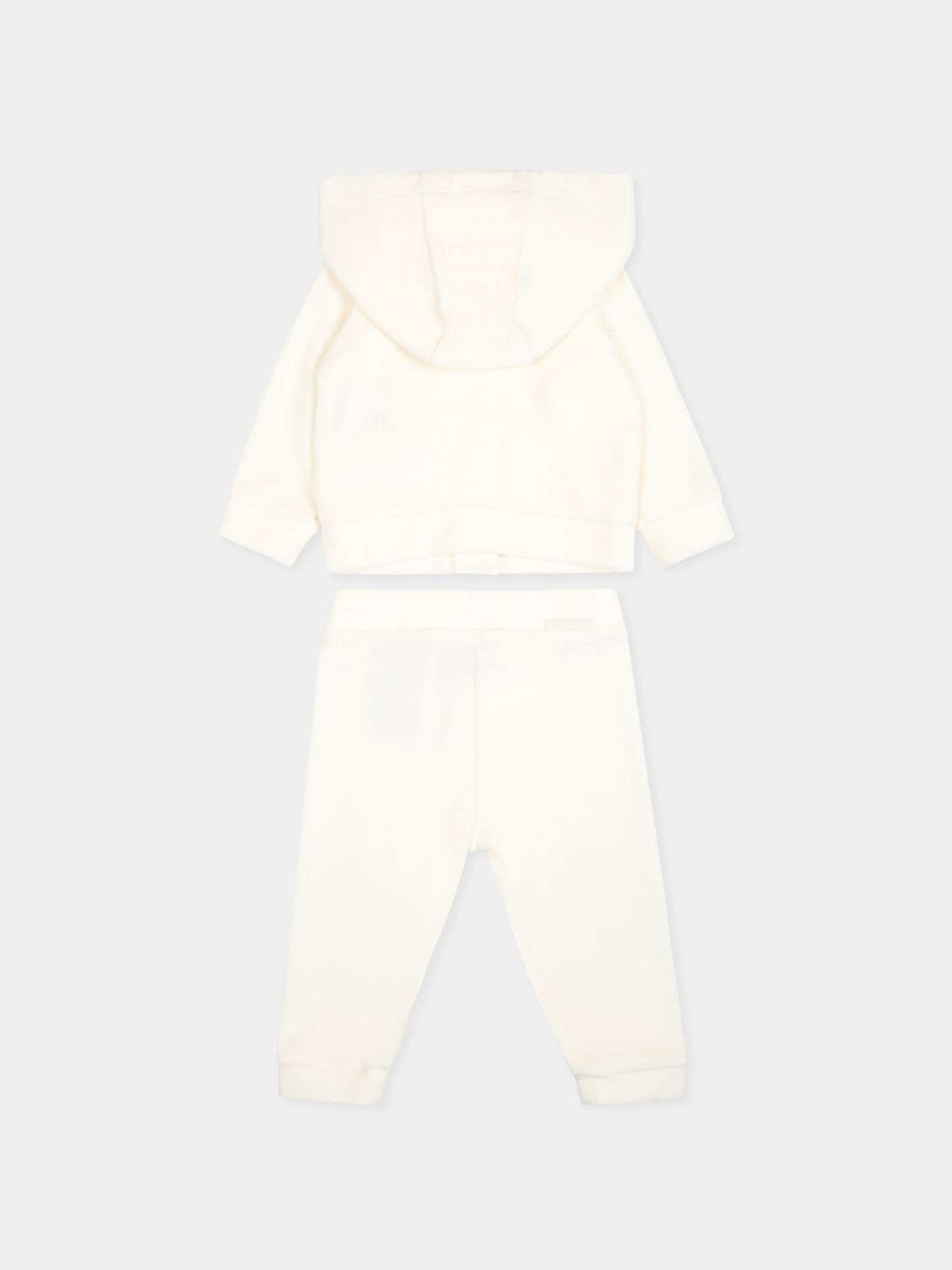 Completo avorio per neonata con logo,Moncler Kids,J2951 8M00014 89AQ4 034