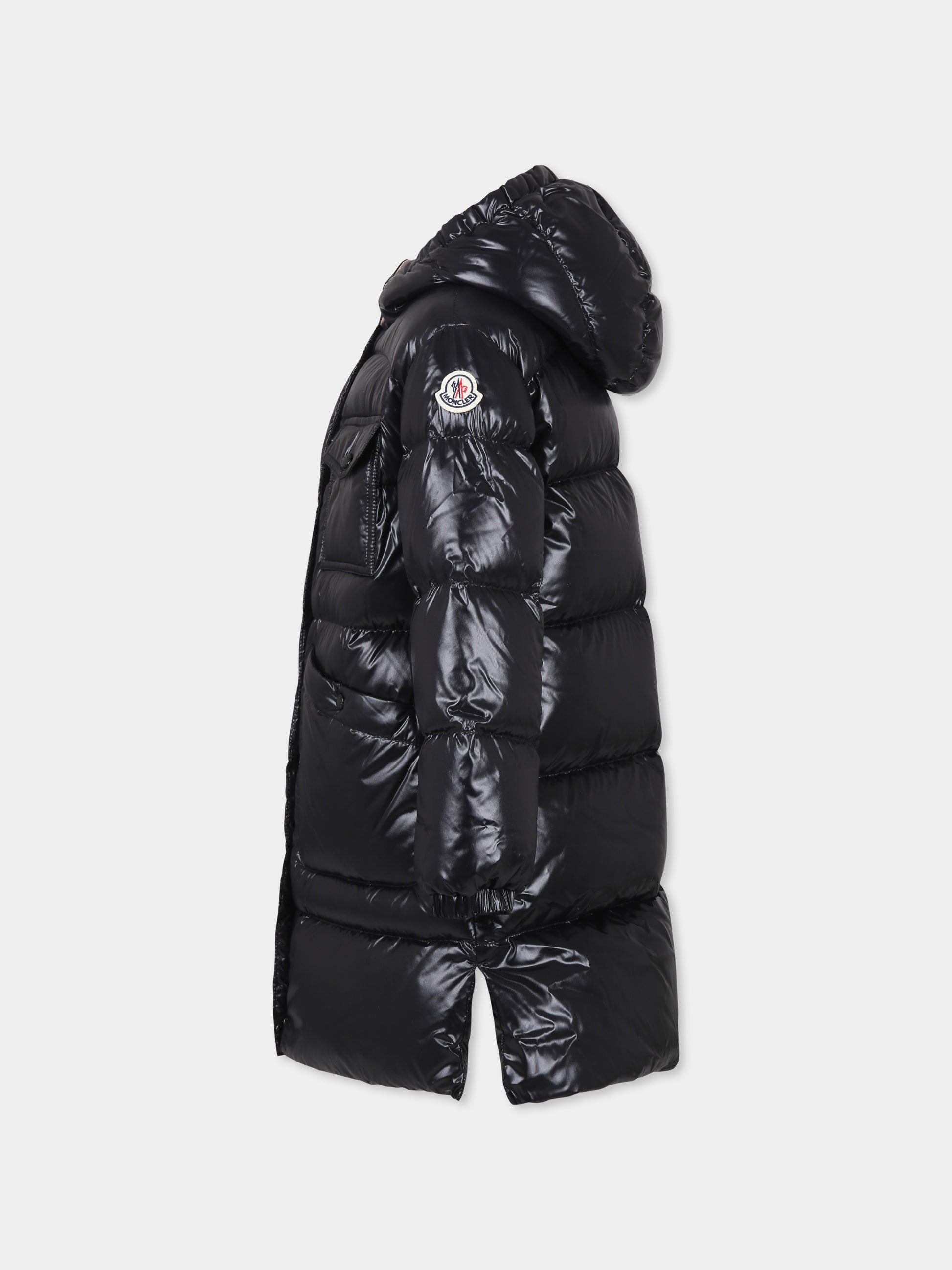 Piumino Becka nero per bambina con logo,Moncler Kids,J2954 1C00012 5963V 999