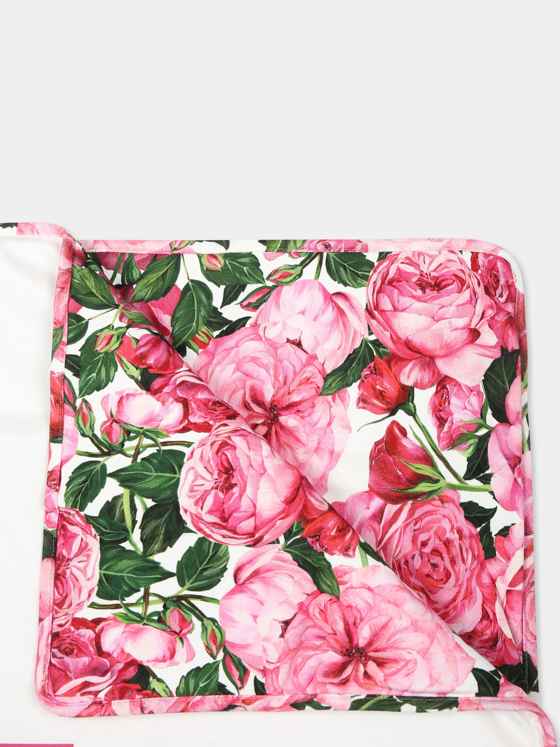 Coperta bianca per neonata con logo DG,Dolce & Gabbana Kids,LNJAD7 G7N0S S9000