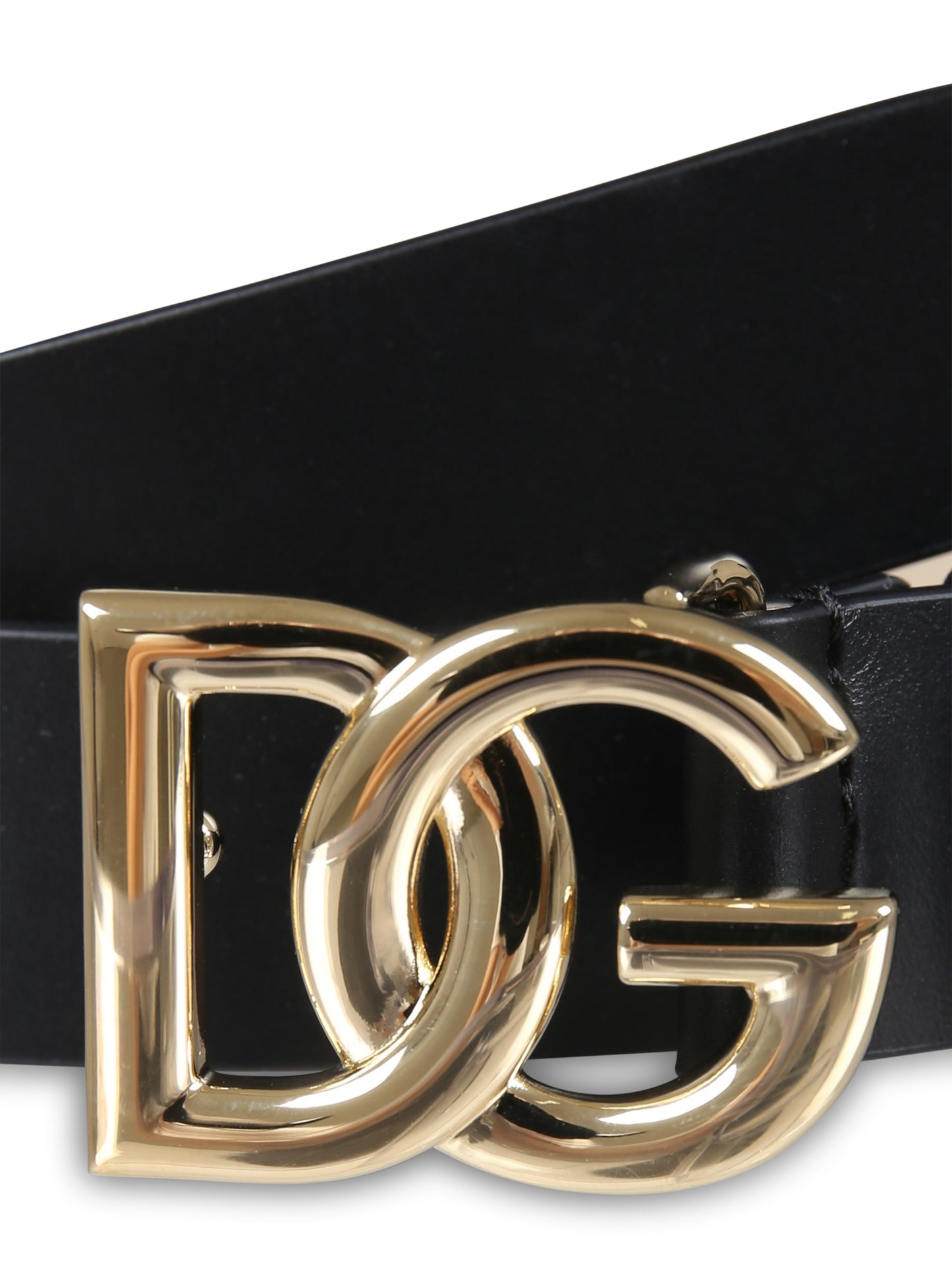 Cintura nera per bambini con logo DG,Dolce & Gabbana Kids,EE0068 A1065 80999