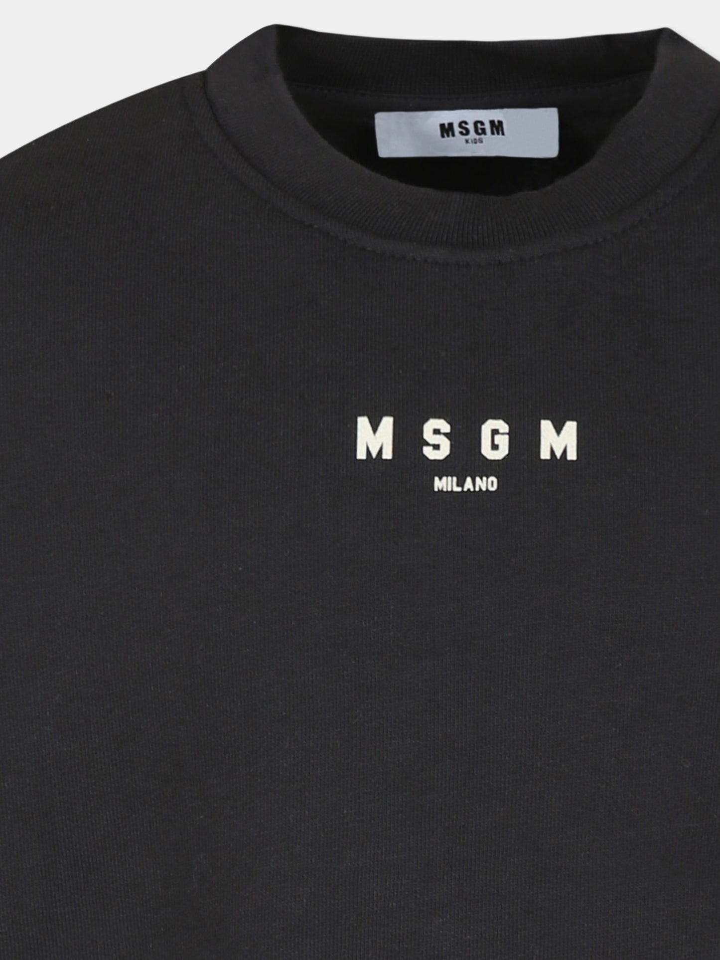 Felpa avorio per bambini con logo,Msgm Kids,F4MSJUSW174 103