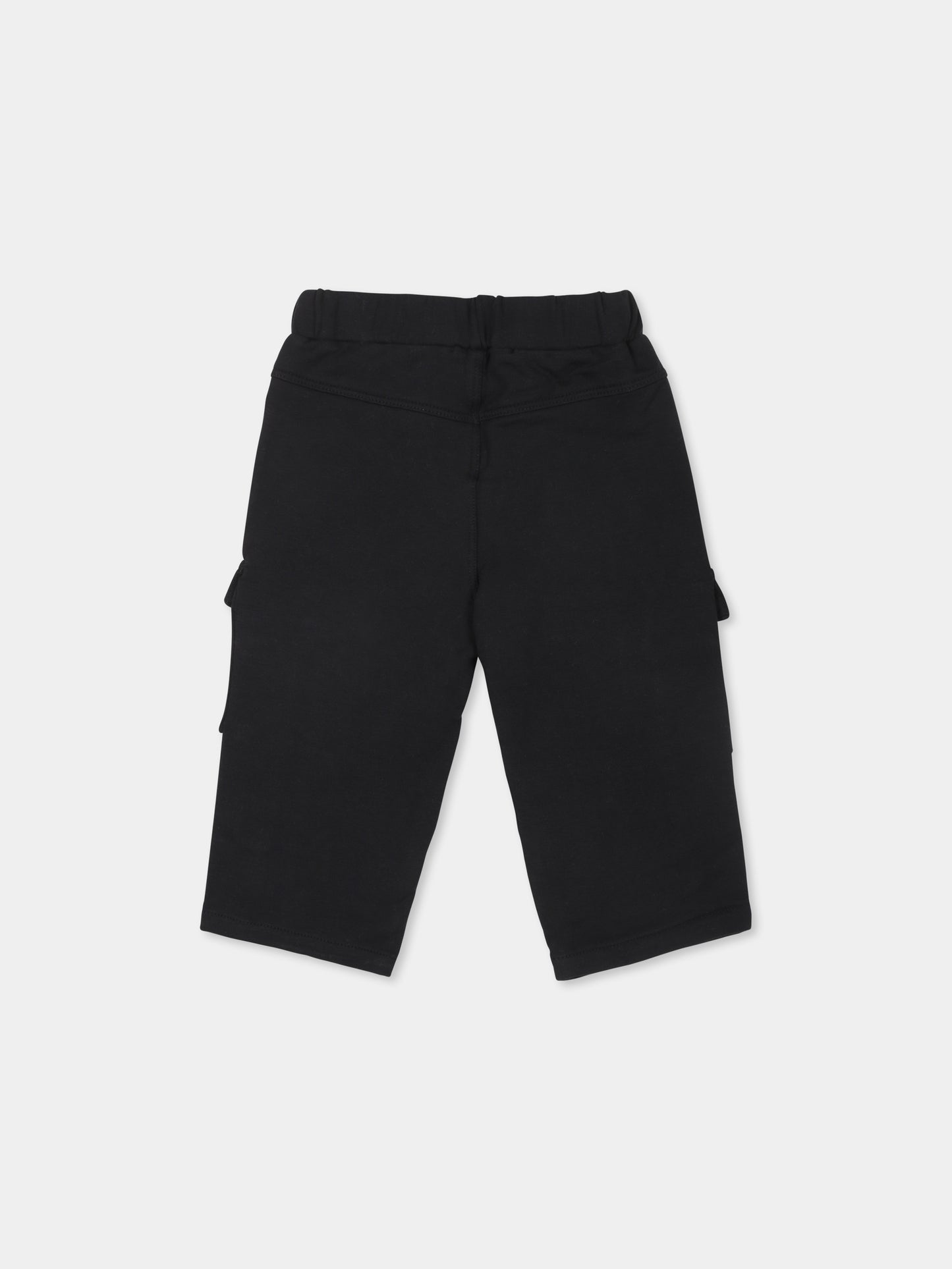 Pantaloni cargo neri per neonato,Msgm Kids,F4MSNBFP265 110