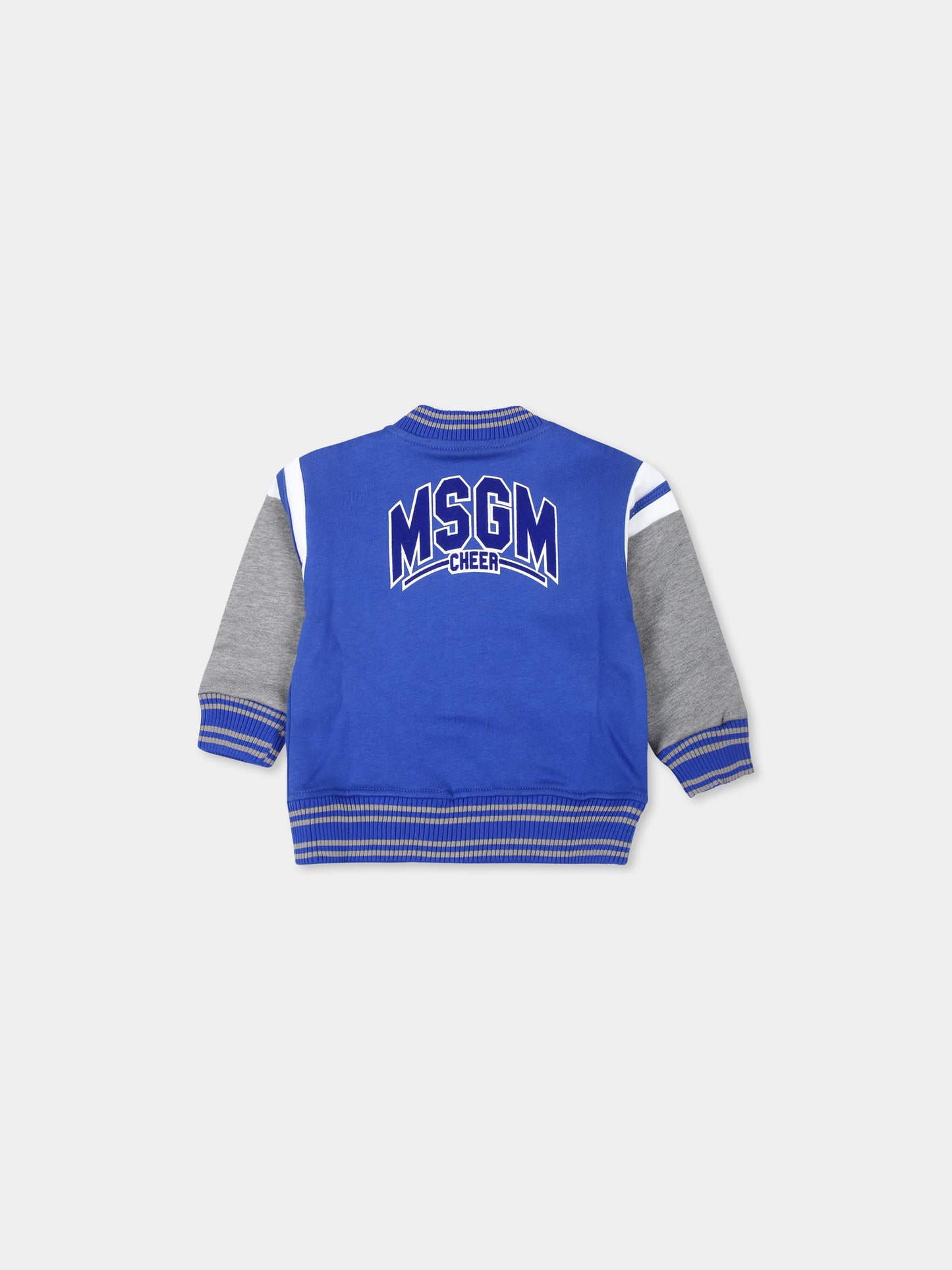 Bomber blu royal con logo per neonato,Msgm Kids,F4MSNBBO269 130