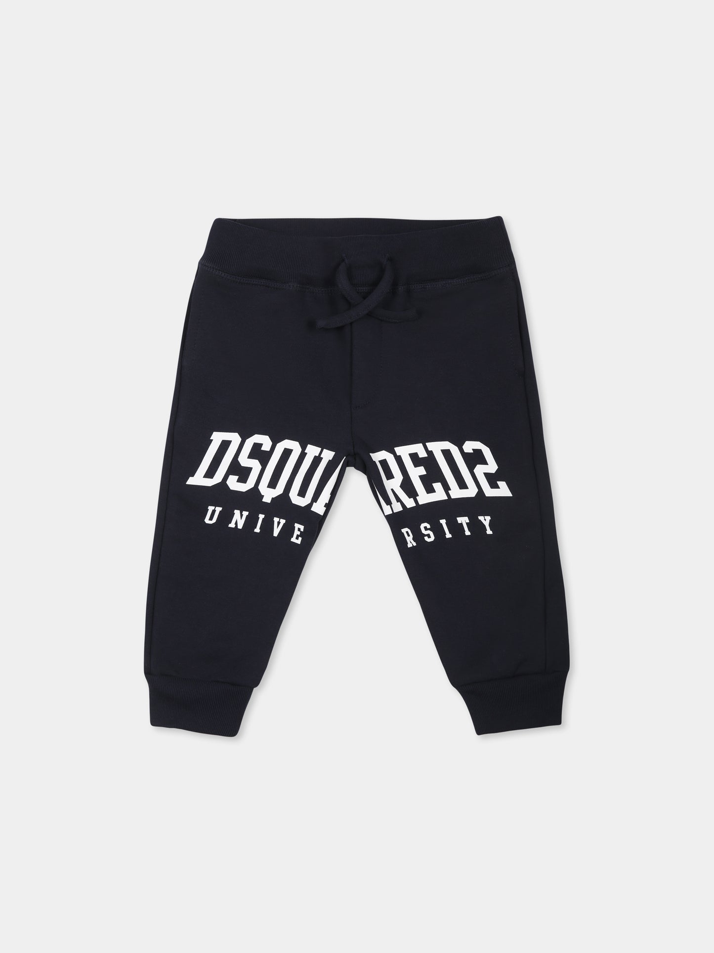 Pantaloni blu per neonato con logo,Dsquared2,DQ2498 D0094 D2P749B DQ866