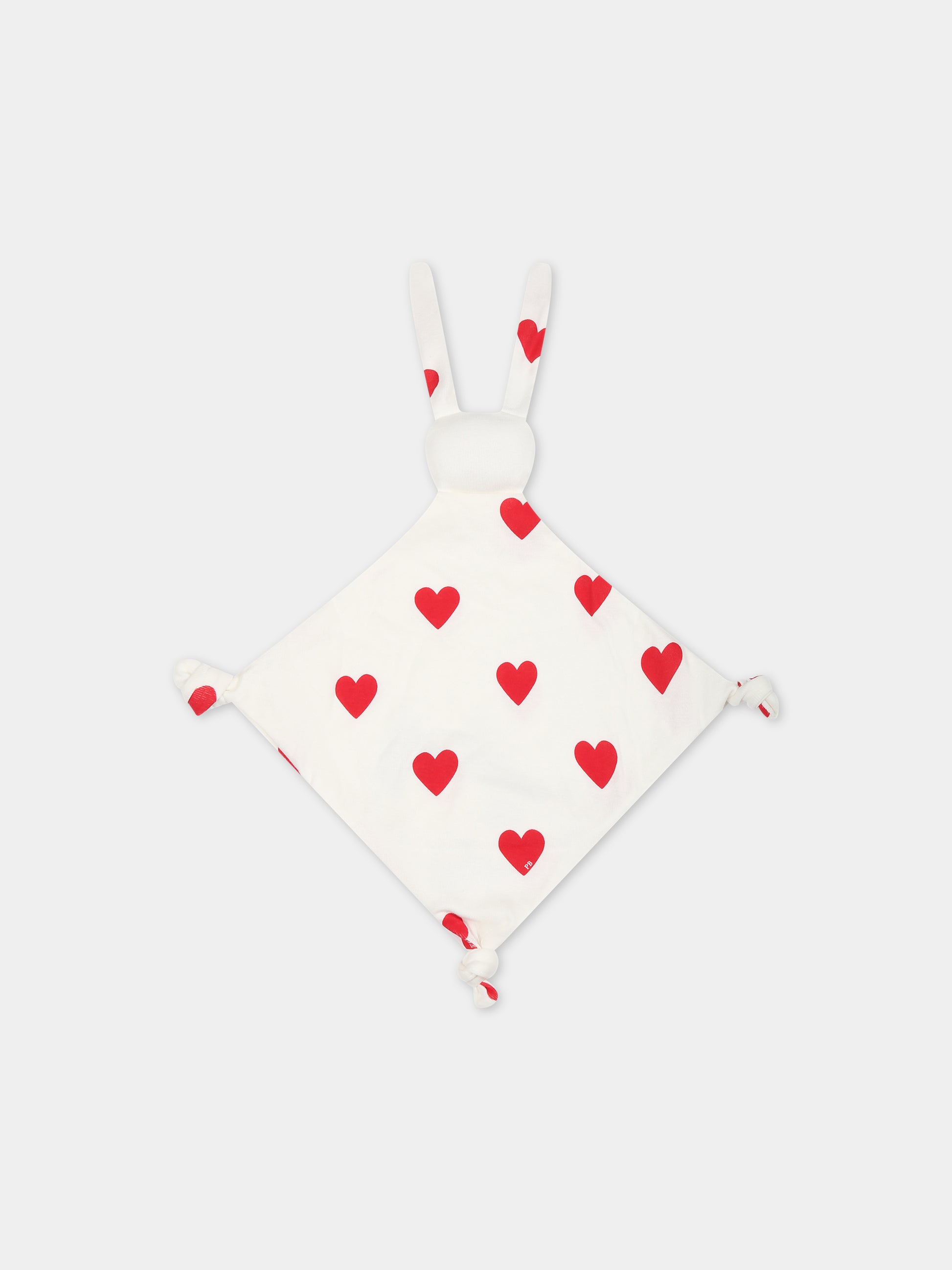 Doudou bianco per neonati con coniglio,Petit Bateau,A0ASF MARSHMALLOW/TERKUIT 01
