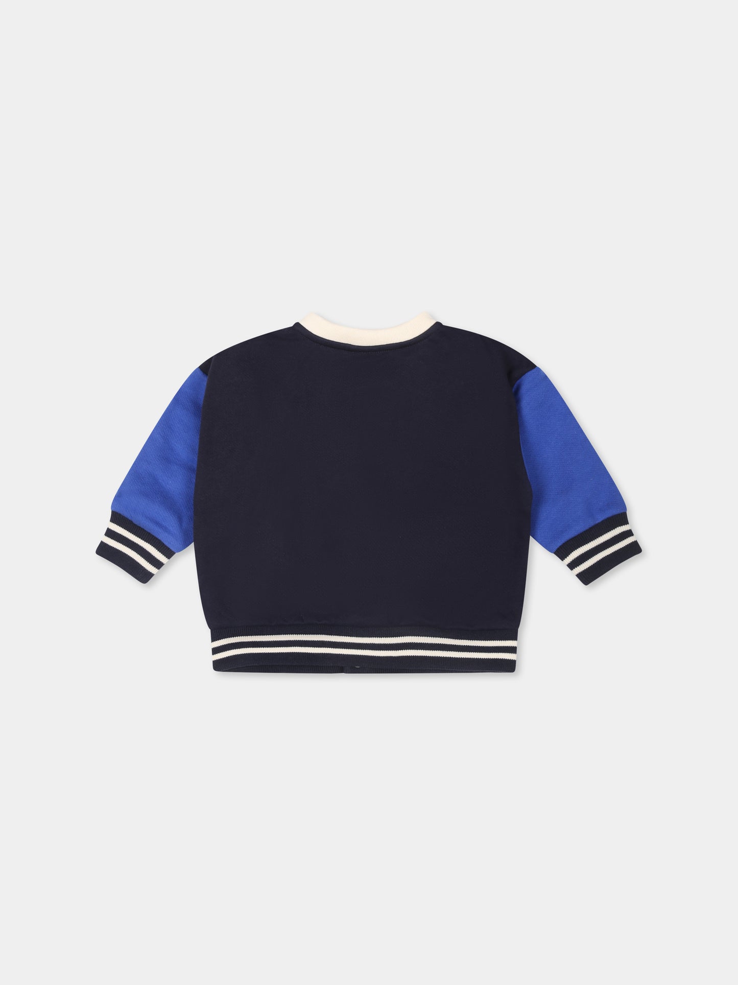 Bomber blu per neonato con logo,Petit Bateau,A0BPV SMOKING/CALVIN 01