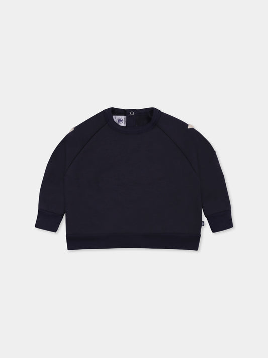 Felpa blu per neonati con stelle,Petit Bateau,A0BE8 SMOKING 01