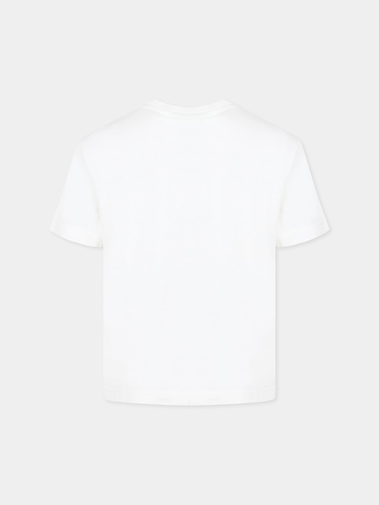 T-shirt avorio per bambini con smiley e logo