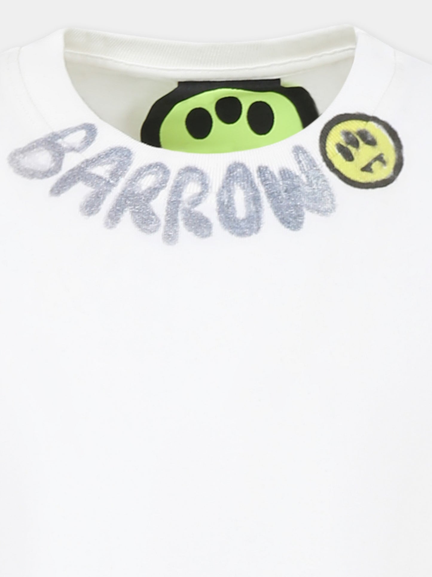 T-shirt avorio per bambini con smiley e logo