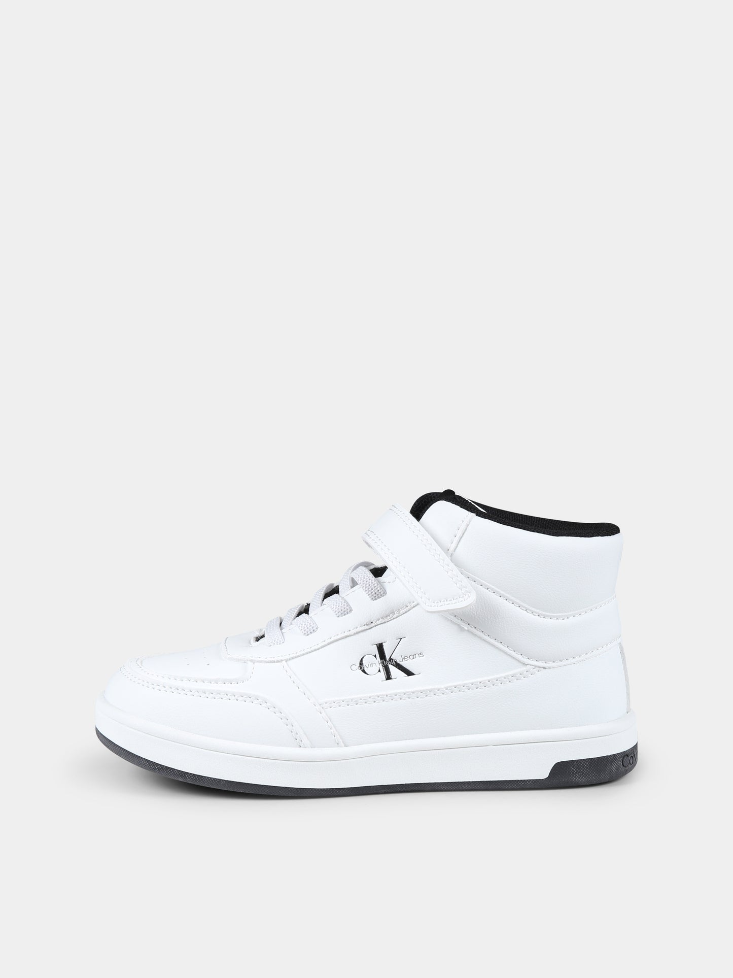 Sneakers bianche per bambini con logo,Calvin Klein Kids,V1X9 81049 1355100