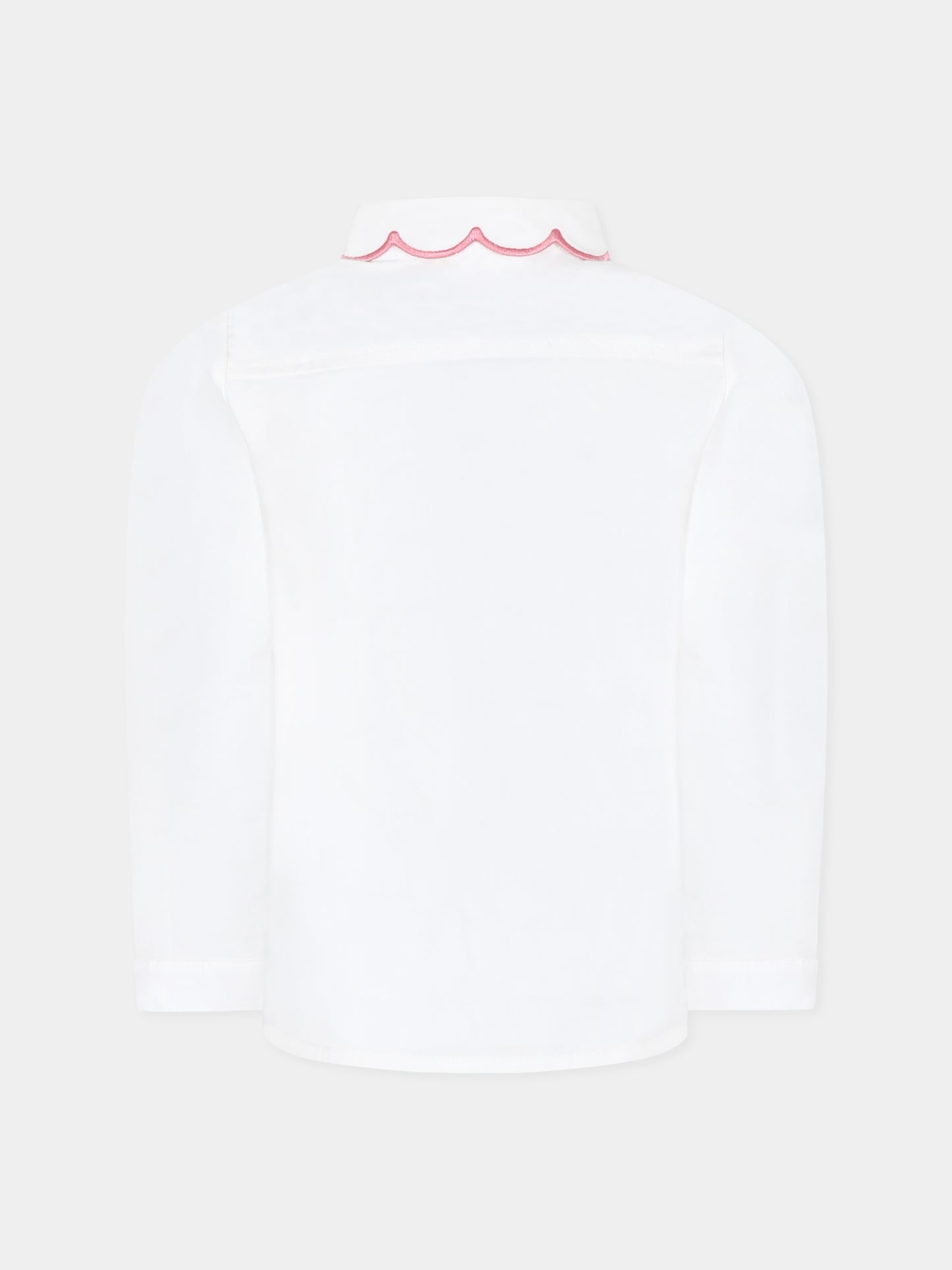 Camicia bianca per bambina con ricami
