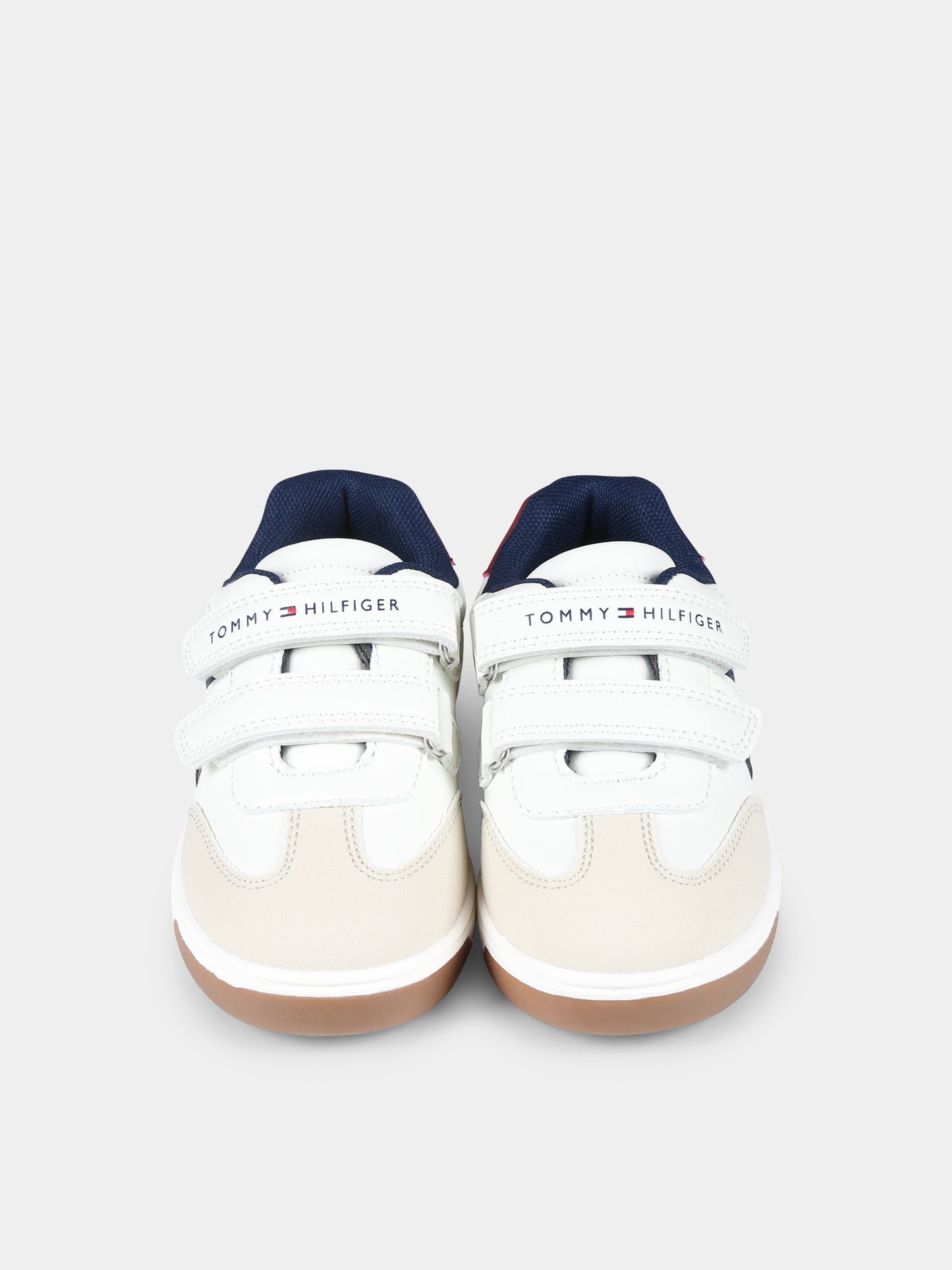Sneakers avorio per bambini con logo,Tommy Hilfiger Junior,T1X9 33624 1269B057