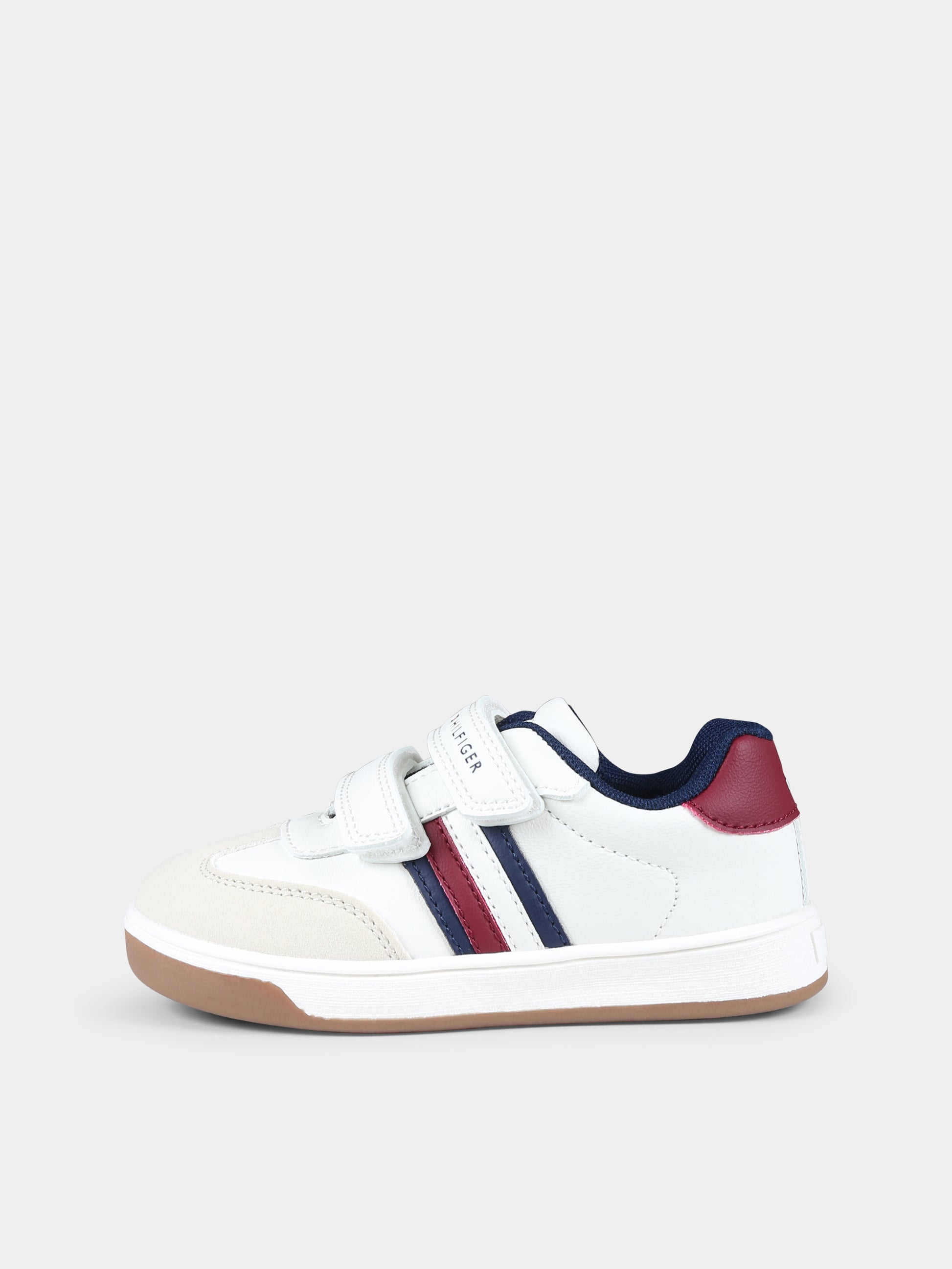 Sneakers avorio per bambini con logo,Tommy Hilfiger Junior,T1X9 33624 1269B057