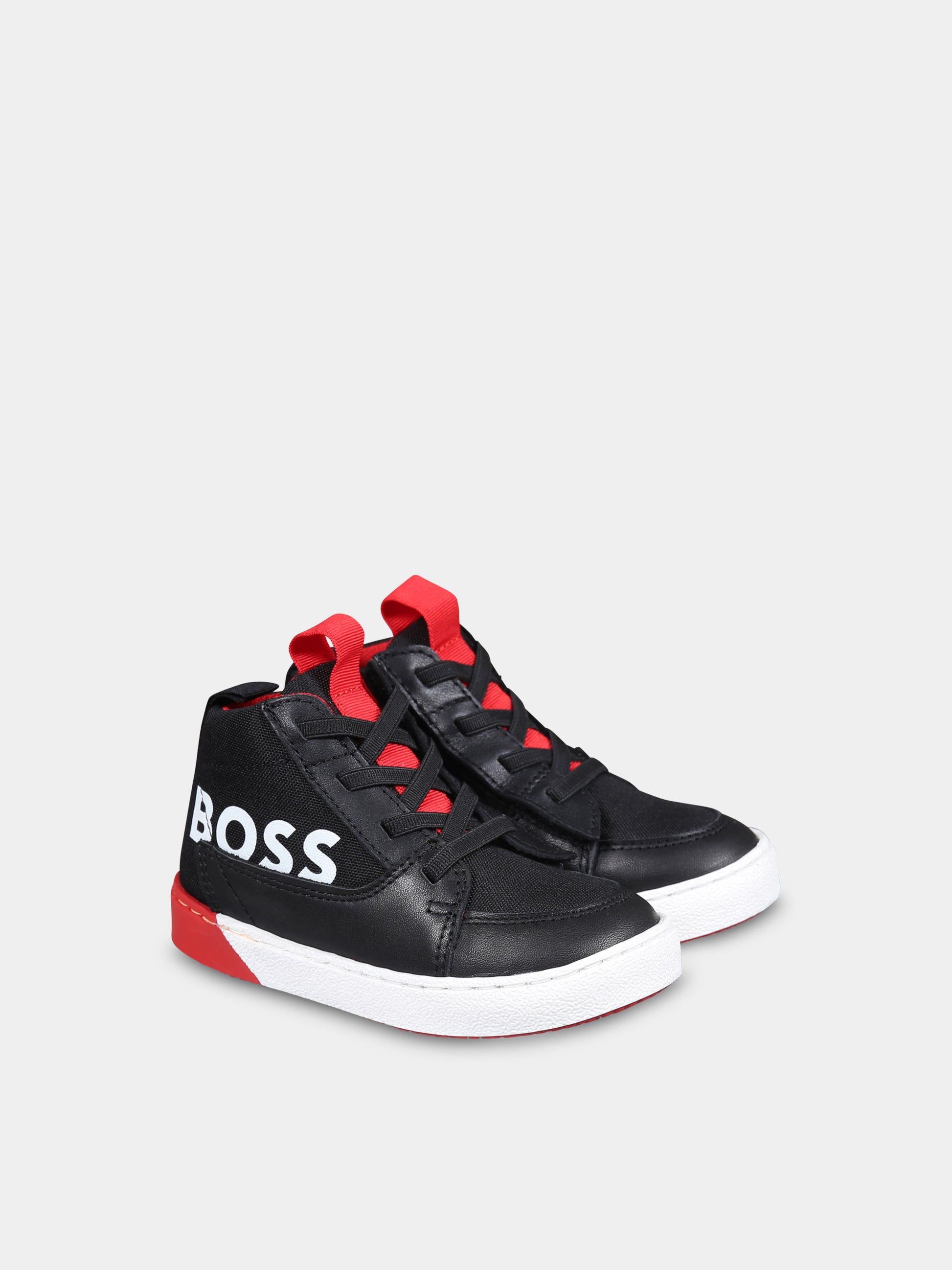 Sneakers nere per neonato con logo,Boss,J51339 09B