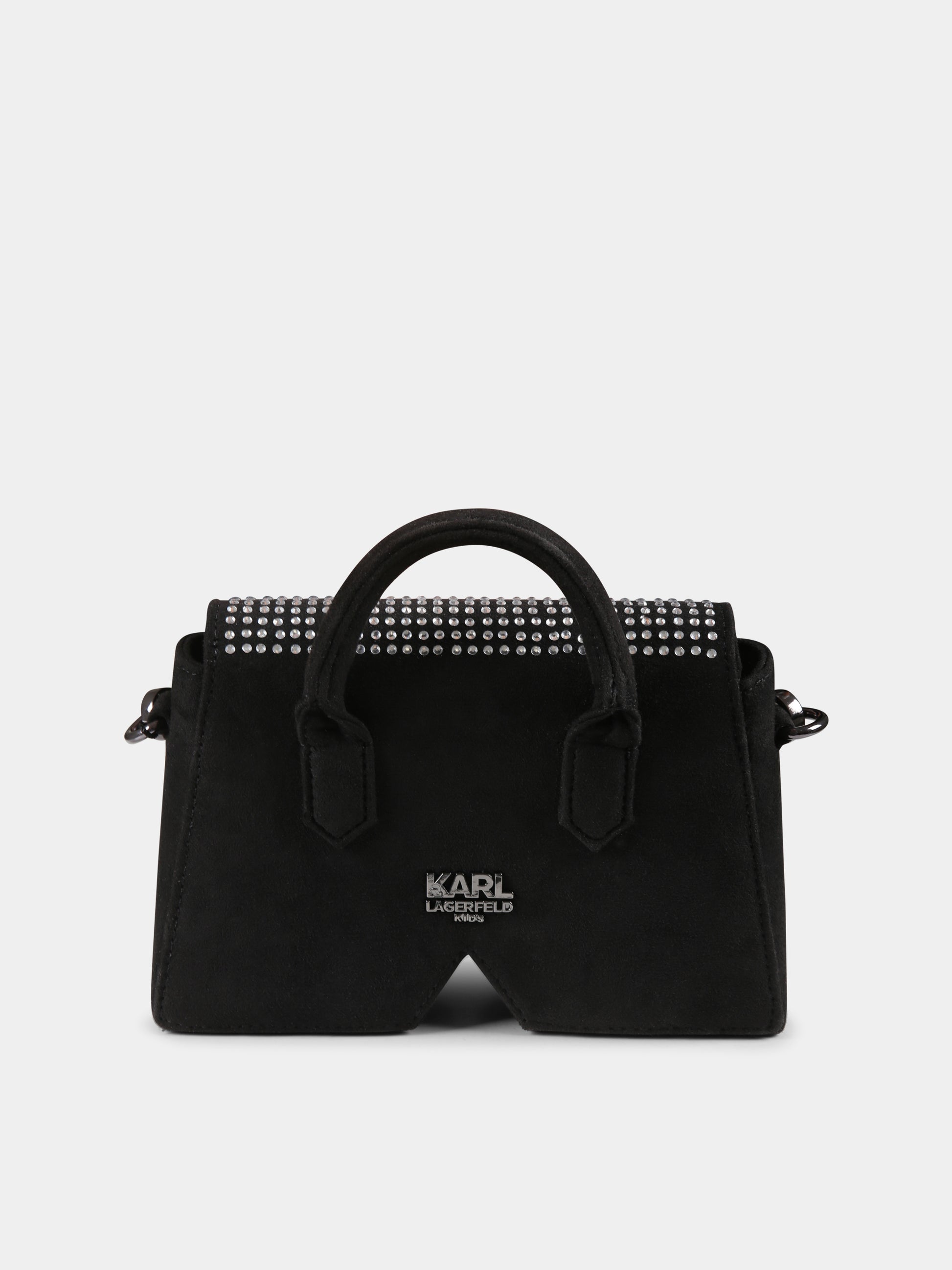 Borsa nera per bambina con logo,Karl Lagerfeld Kids,Z30359 016