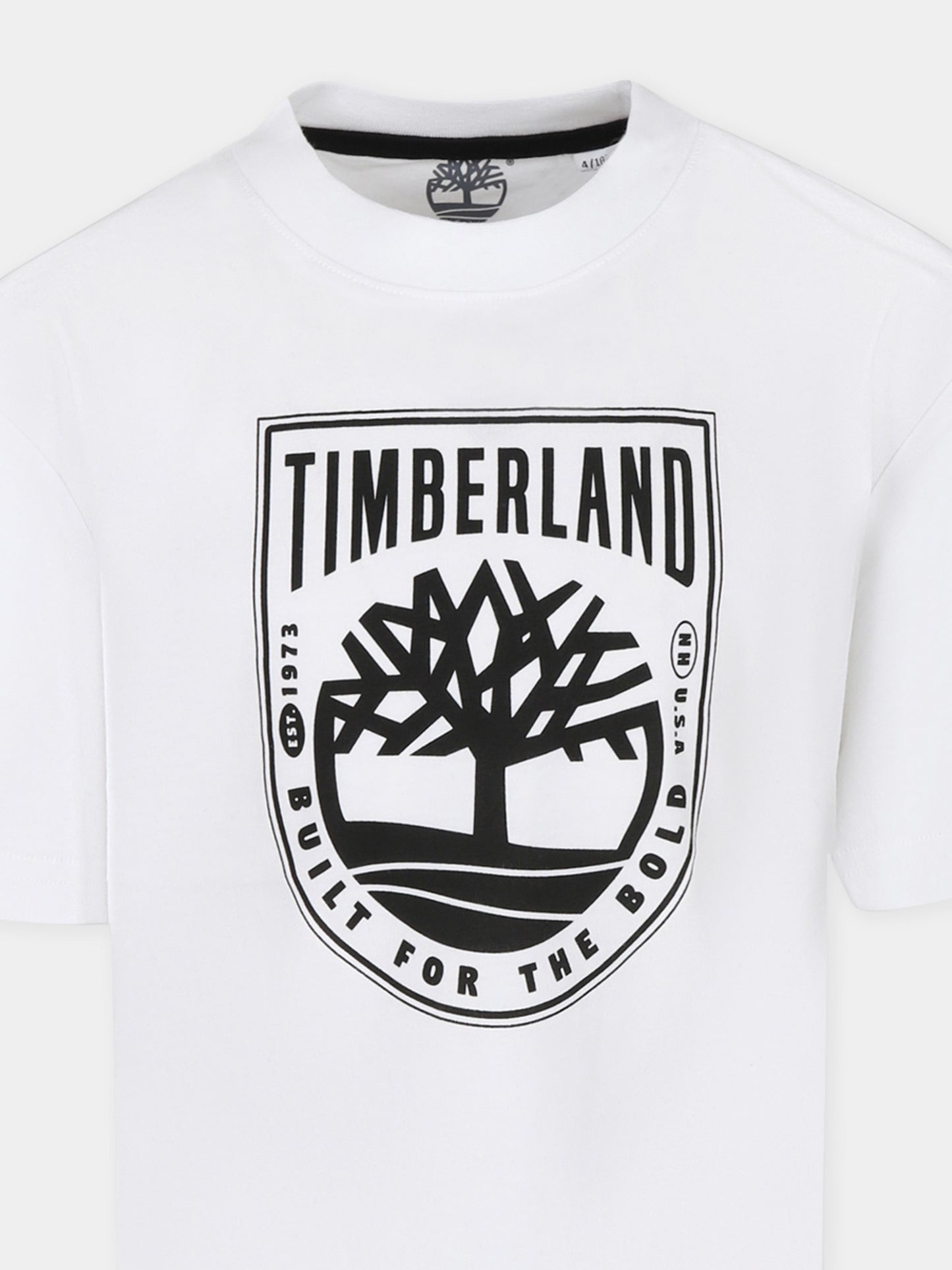 T-shirt bianca per bambino con logo