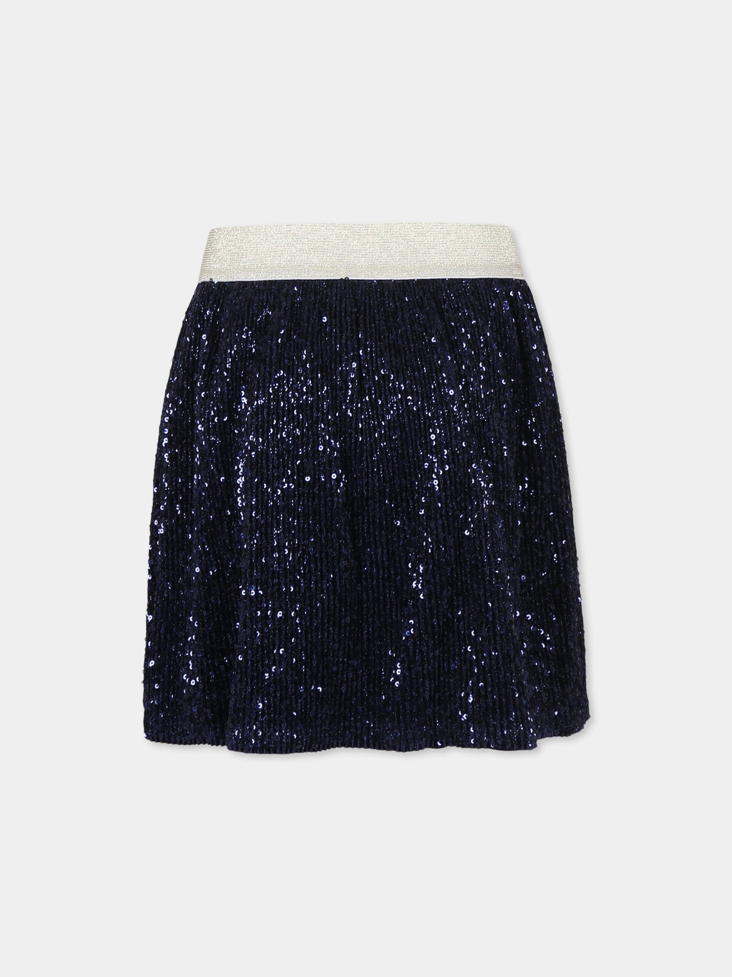 Gonna blu per bambina con paillettes,Billieblush,U20418 87B