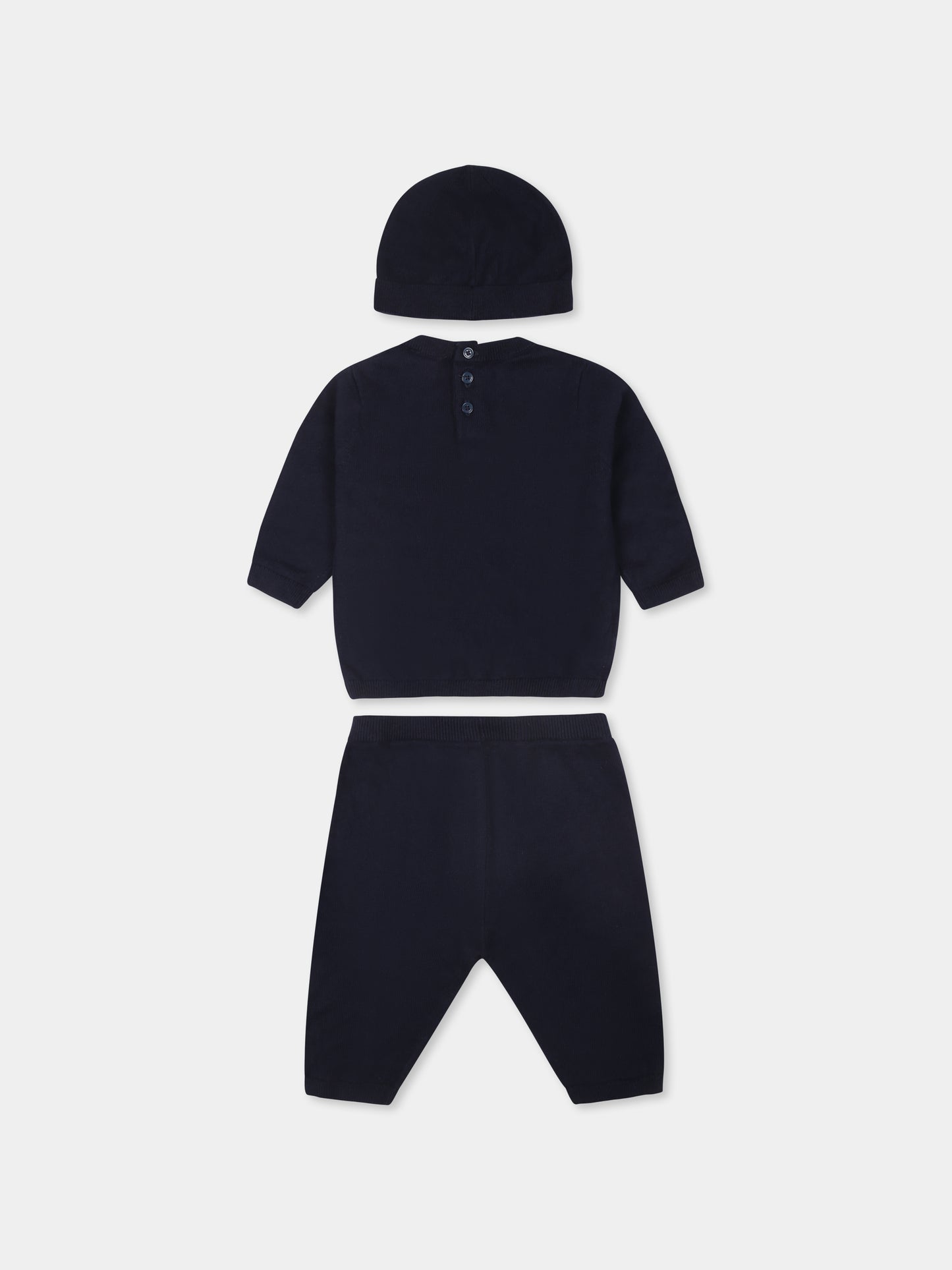 Completo nascita blu per neonati con logo,Kenzo Kids,K60455 84A