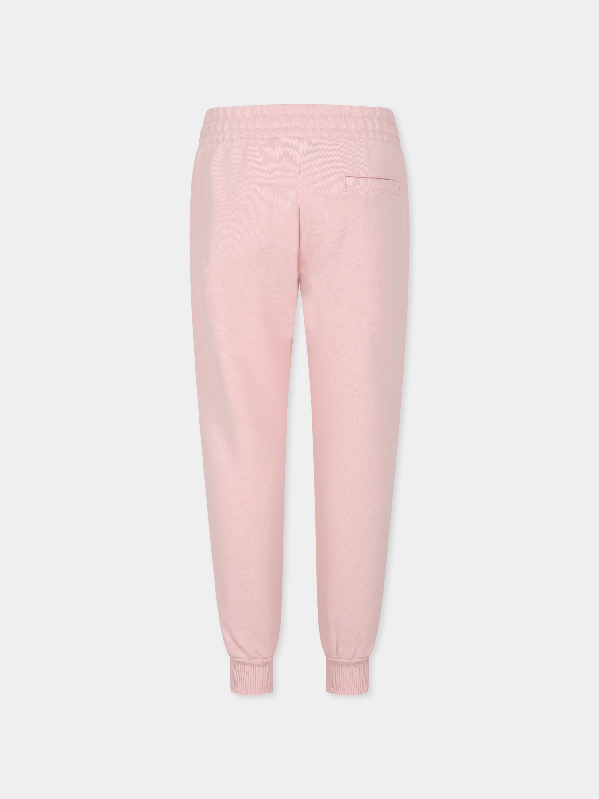 Pantaloni rosa per bambina con K Flower logo,Kenzo Kids,K60752 45Z