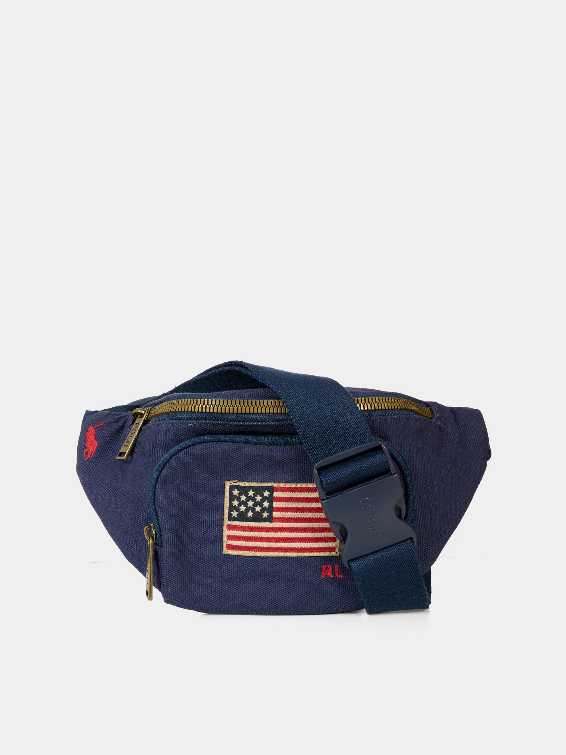 Marsupio blu per bambino con bandiera,Ralph Lauren Kids,9AR143 BCV