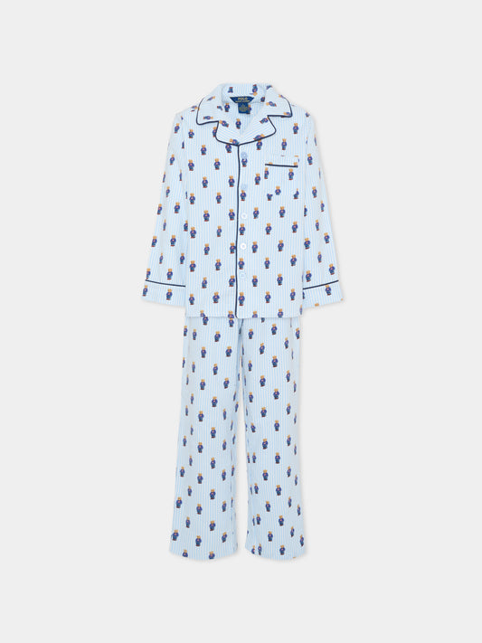Pigiama celeste per bambino con Polo Bear,Ralph Lauren Kids,9P0149 W2O