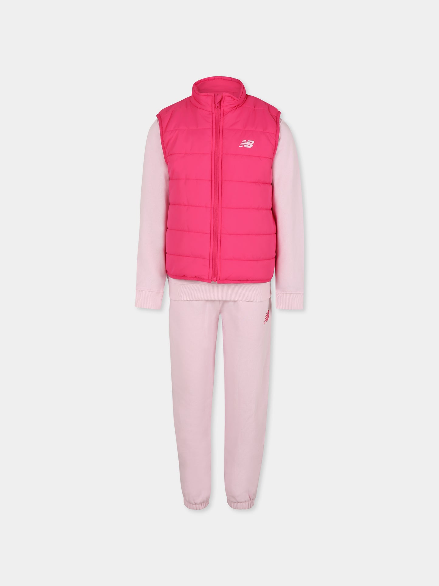 Completo rosa per bambina con logo,New Balance,24W NBLAKG0044J LAKG0044J LIR