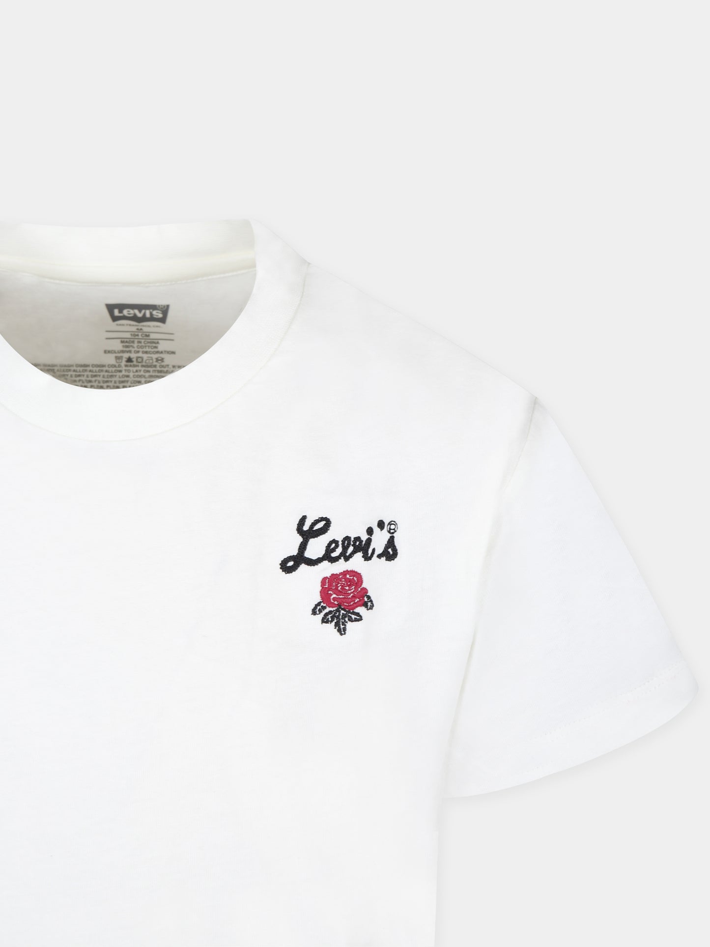 T-shirt avorio per bambina con logo,Levi's Kids,3EL489 W0E