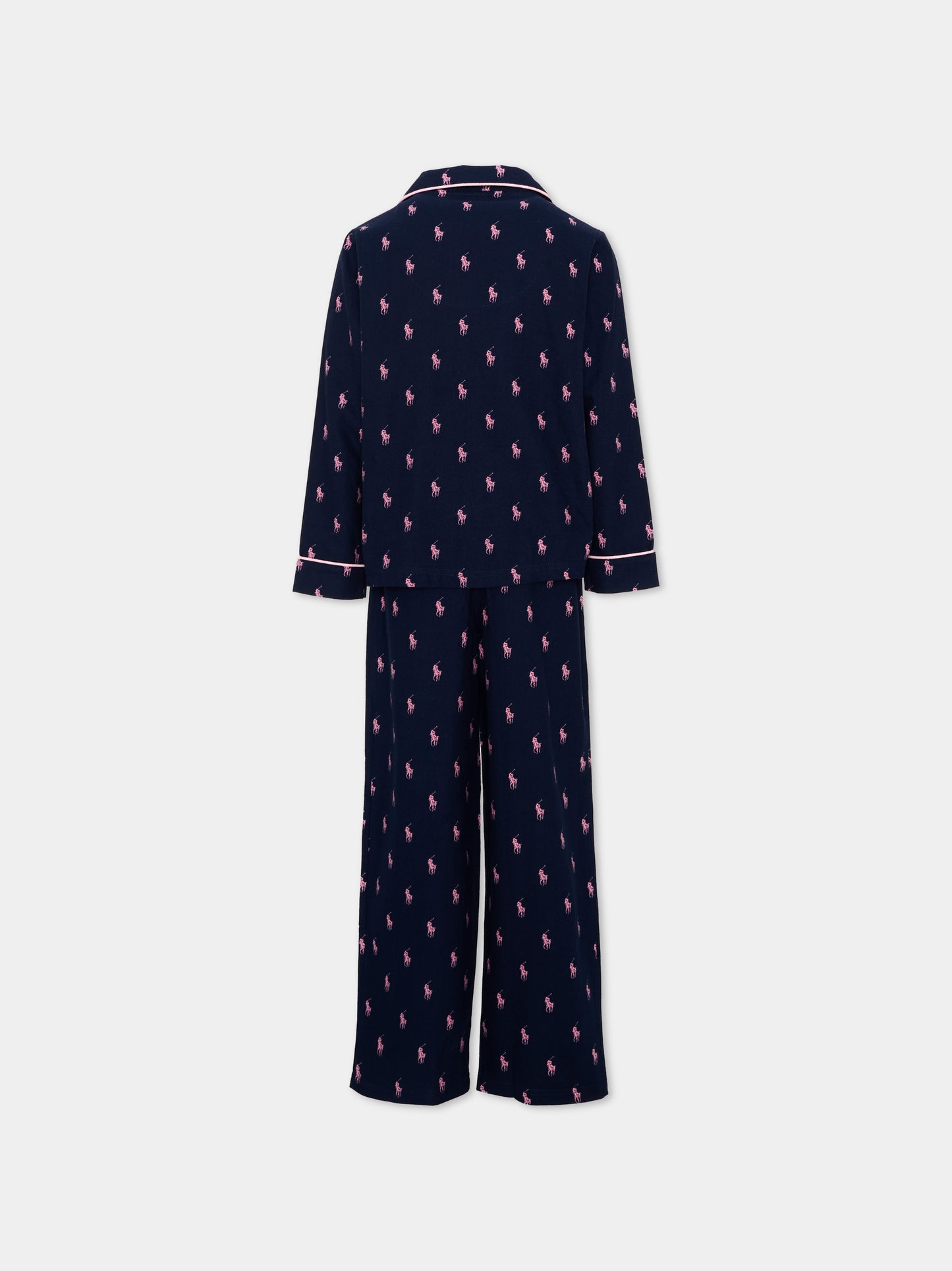 Pigiama blu per bambino con Pony,Ralph Lauren Kids,3P0150 BCV