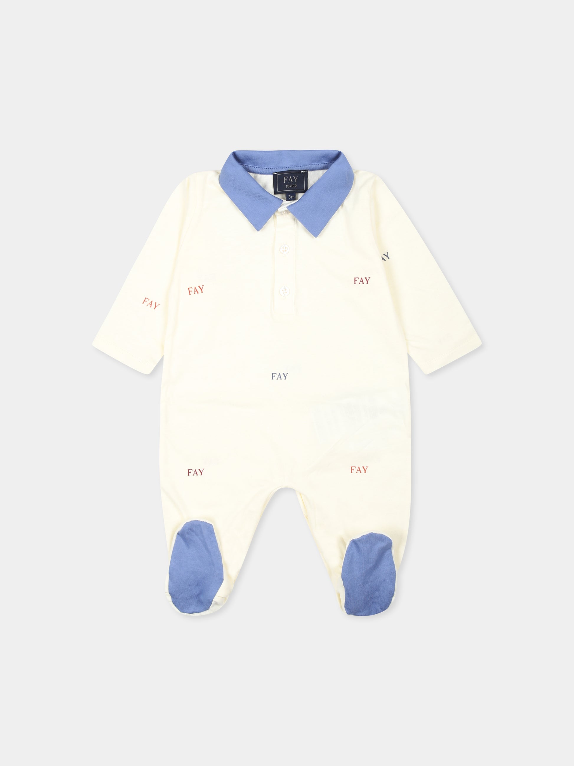 Set tutina avorio per neonato con logo,Fay Kids,FVB510 Z2643 102MC