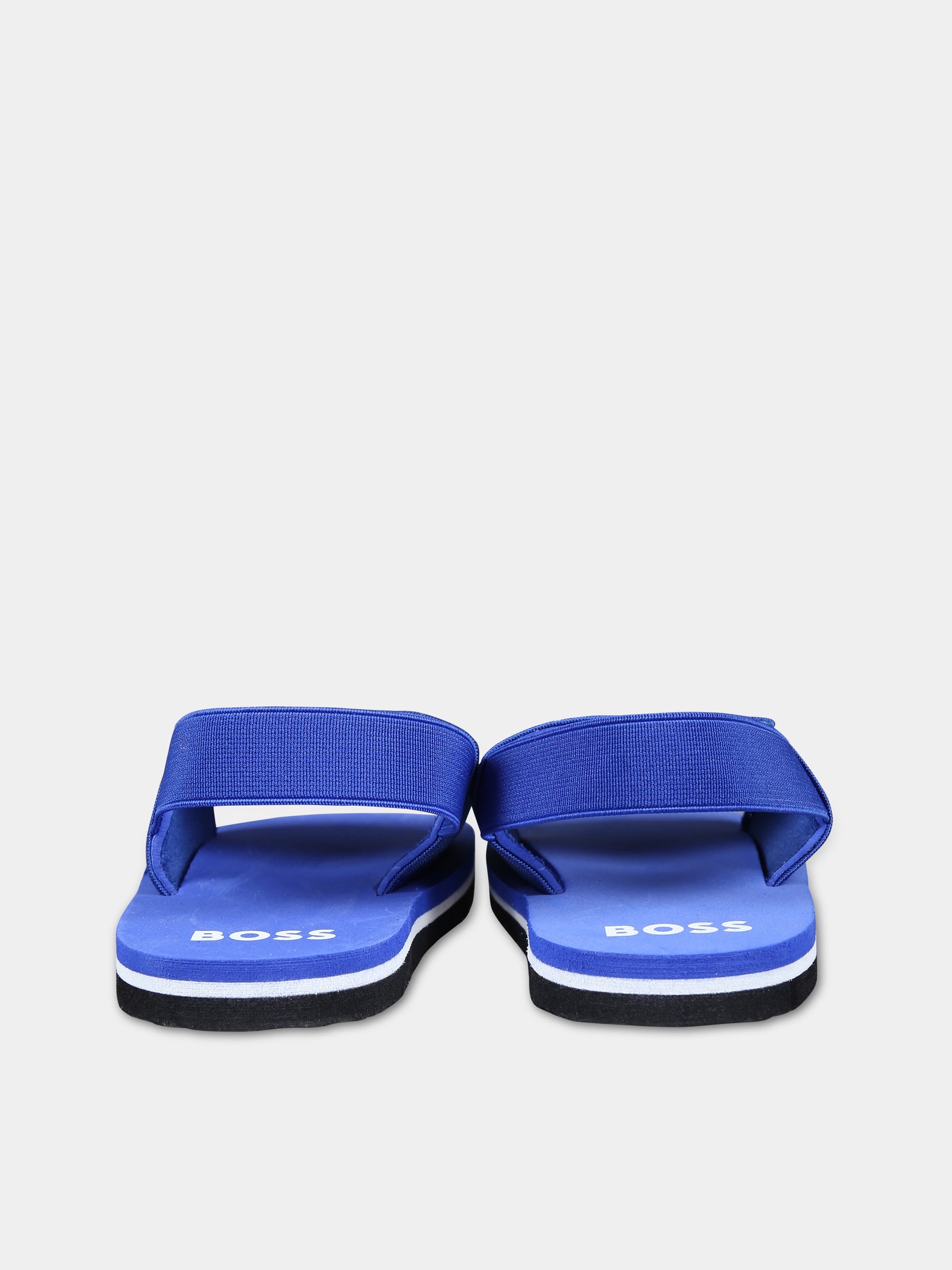 Sandali blu per bambino con logo,Boss,J09188 79B