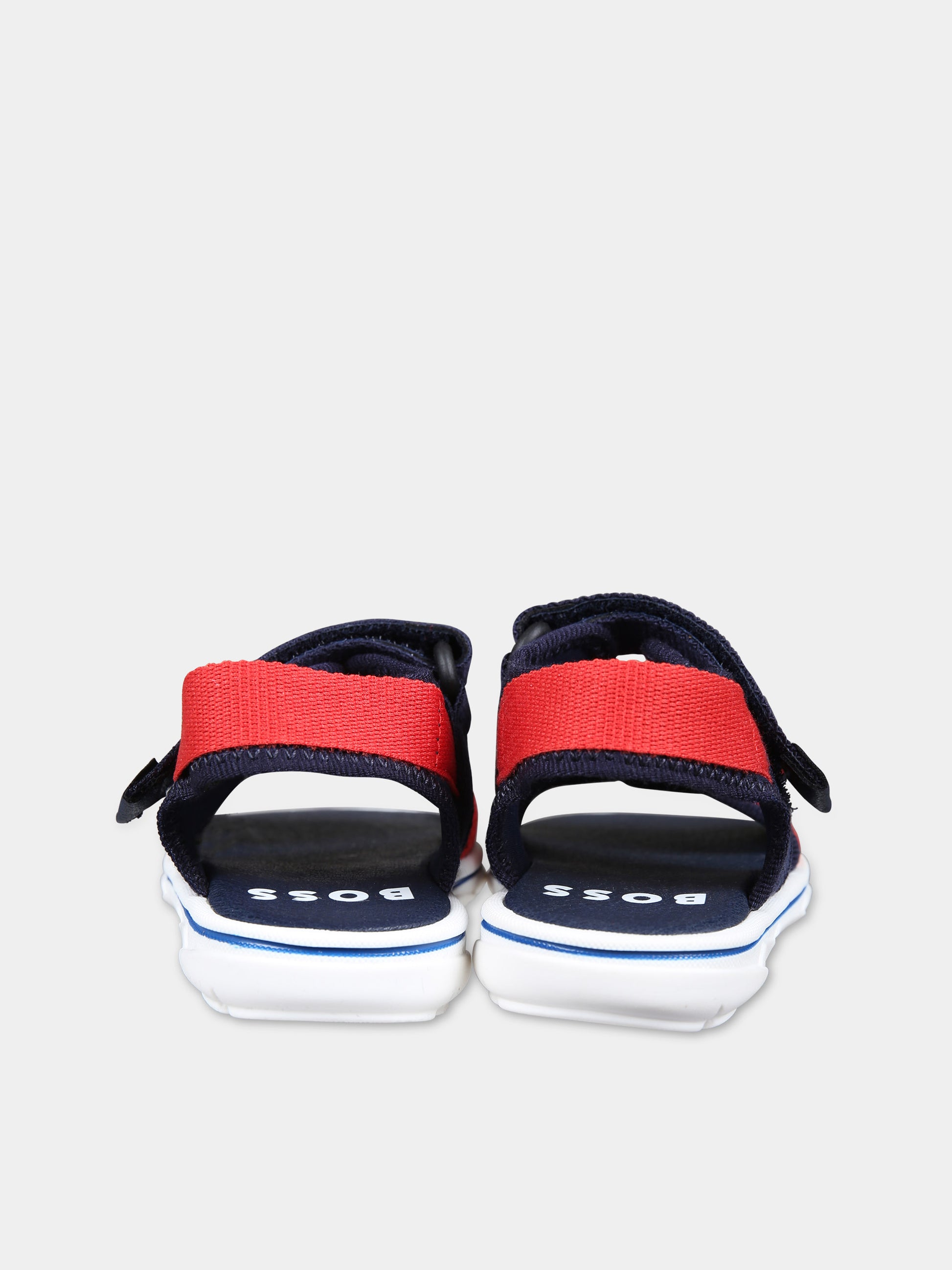 Sandali blu per neonato con logo,Boss,J09191 849