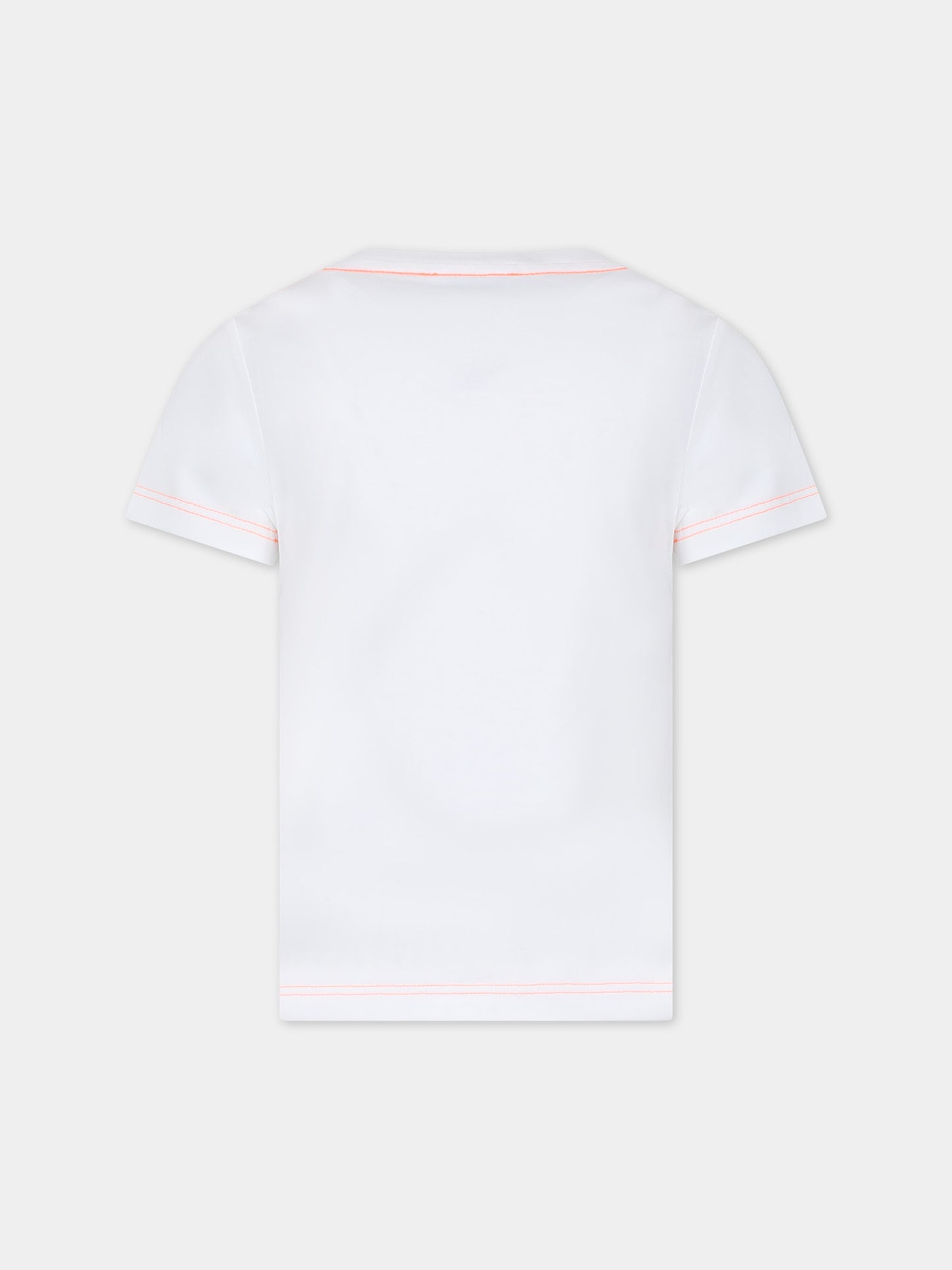 T-shirt bianca per bambino con stampa logo,Marc Jacobs,W25590 10P