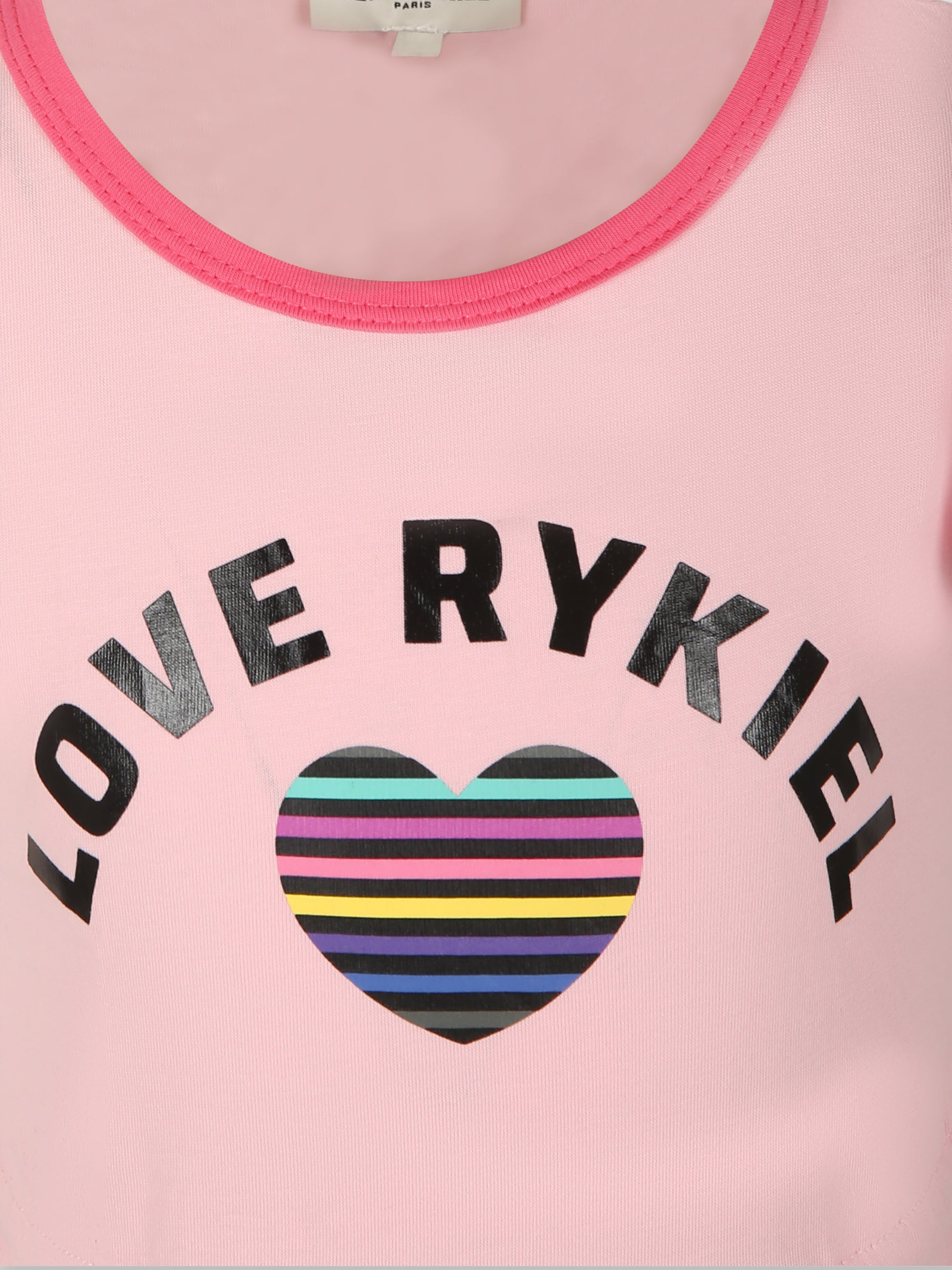 Vestito rosa per bambina con logo e cuore,Sonia Rykiel Paris,A12003 45T