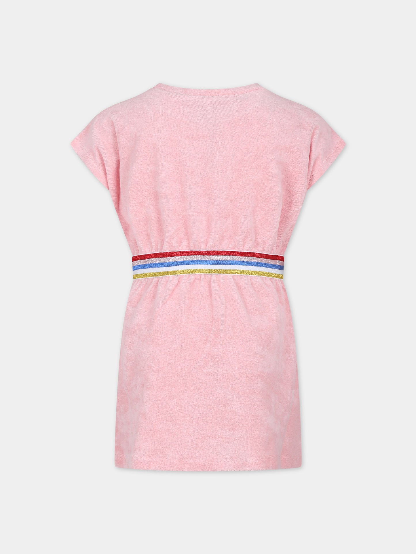 Vestito rosa per bambina con logo,Sonia Rykiel Paris,A12016 45T
