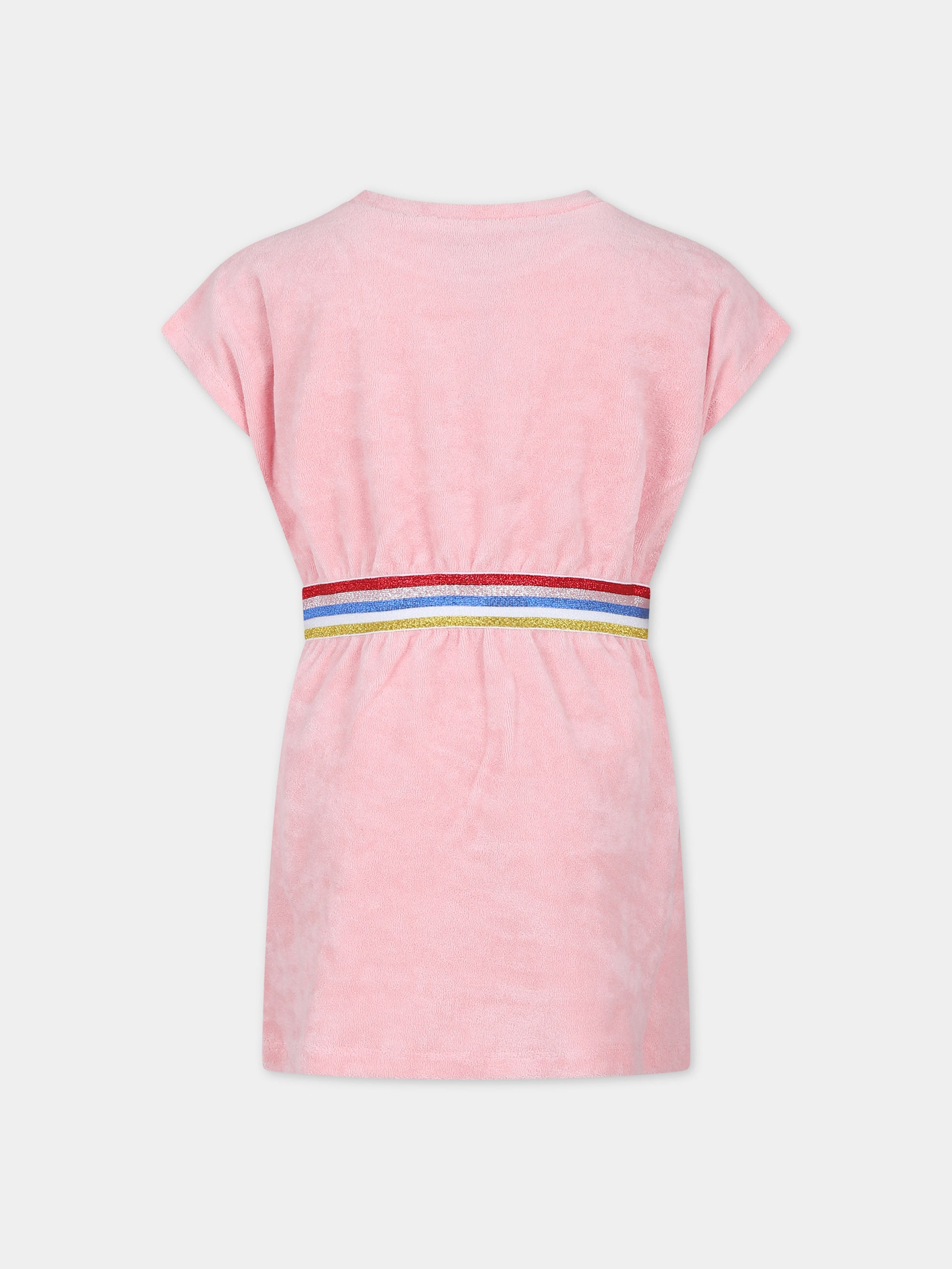 Vestito rosa per bambina con logo,Sonia Rykiel Paris,A12016 45T
