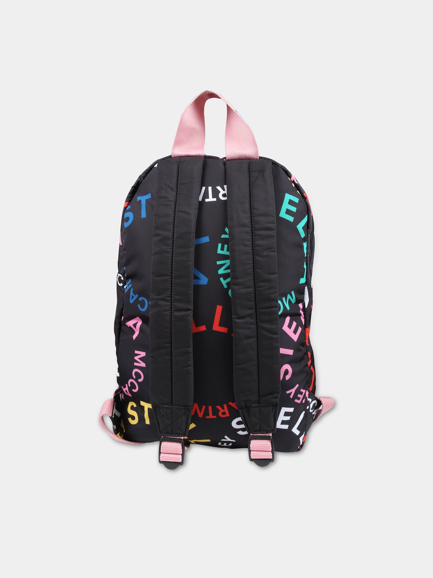 Zaino nero epr bambina con logo all-over,Stella Mccartney Kids,TT0C18 Z1274 930MC
