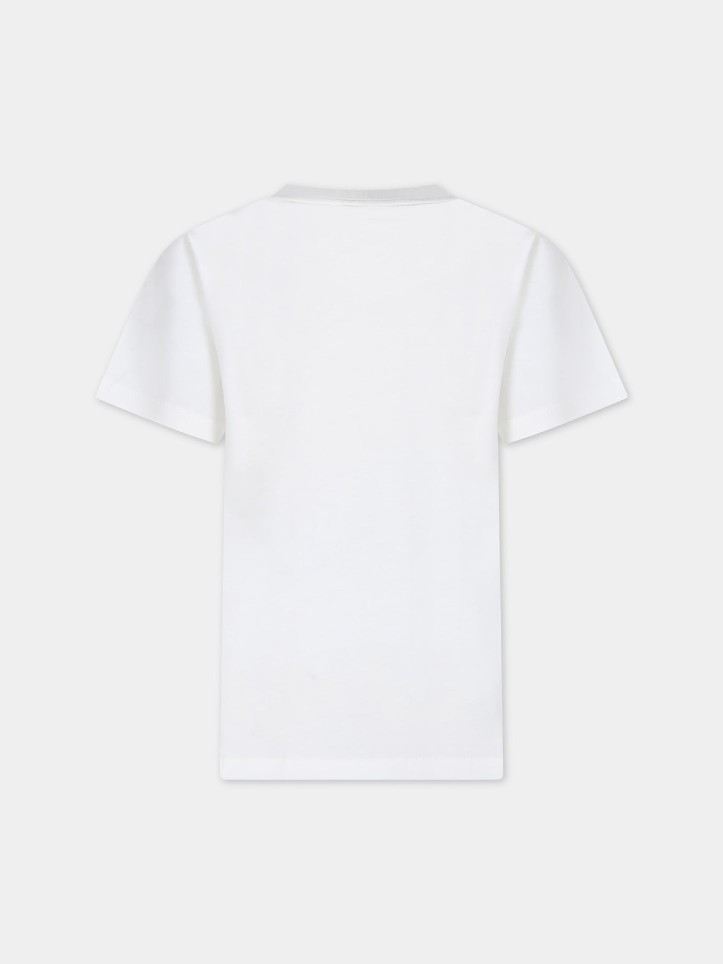 T-shirt bianca per bambini con stmpa logo e mostri,Stella Mccartney Kids,TT8S11 Z0434 101