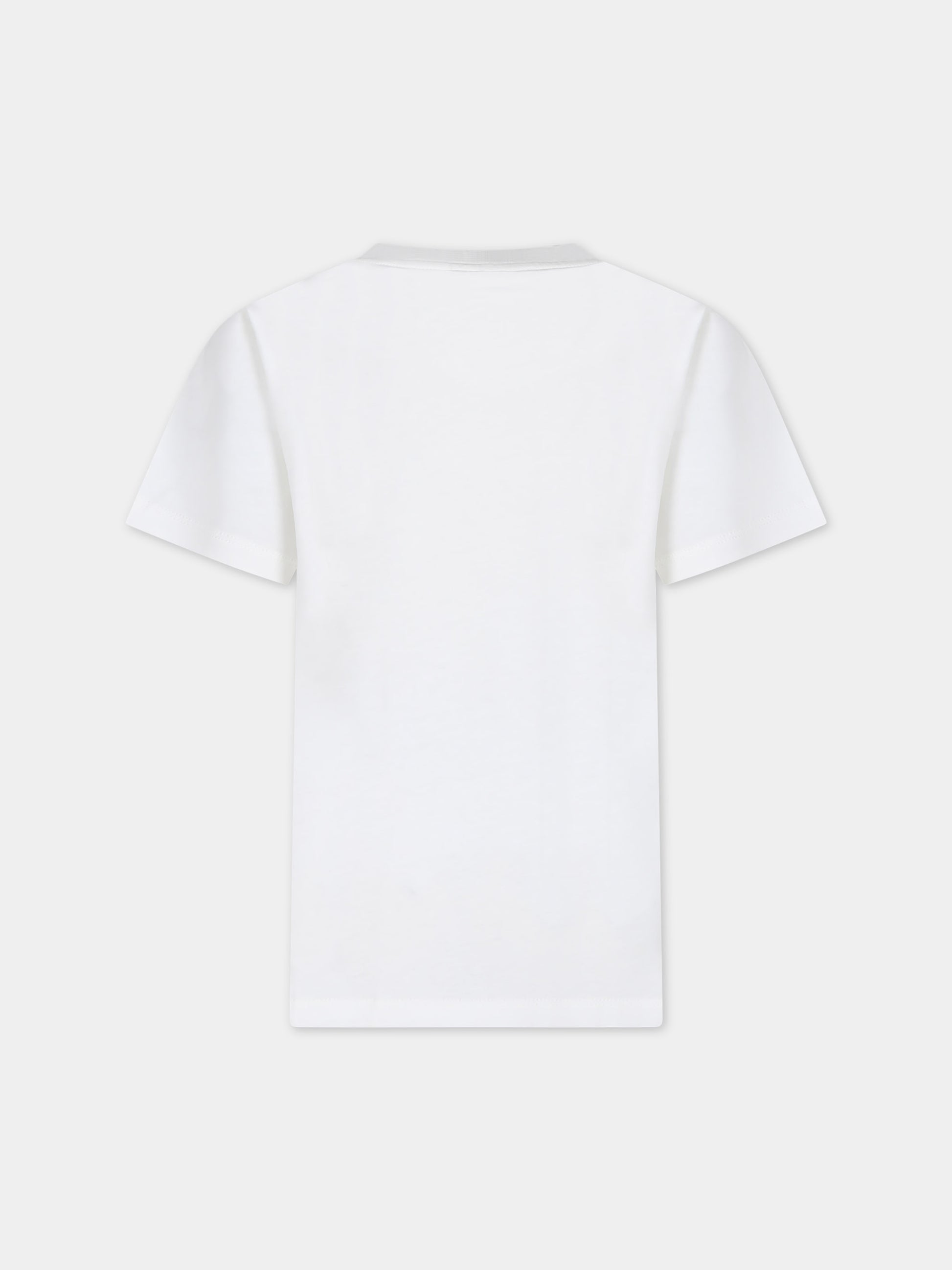 T-shirt bianca per bambini con stmpa logo e mostri,Stella Mccartney Kids,TT8S11 Z0434 101