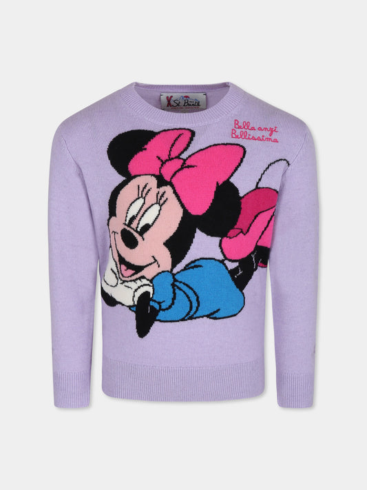 Maglione lilla per bambina con Minnie,Mc2 Saint Barth,PRC0001 - 01774G