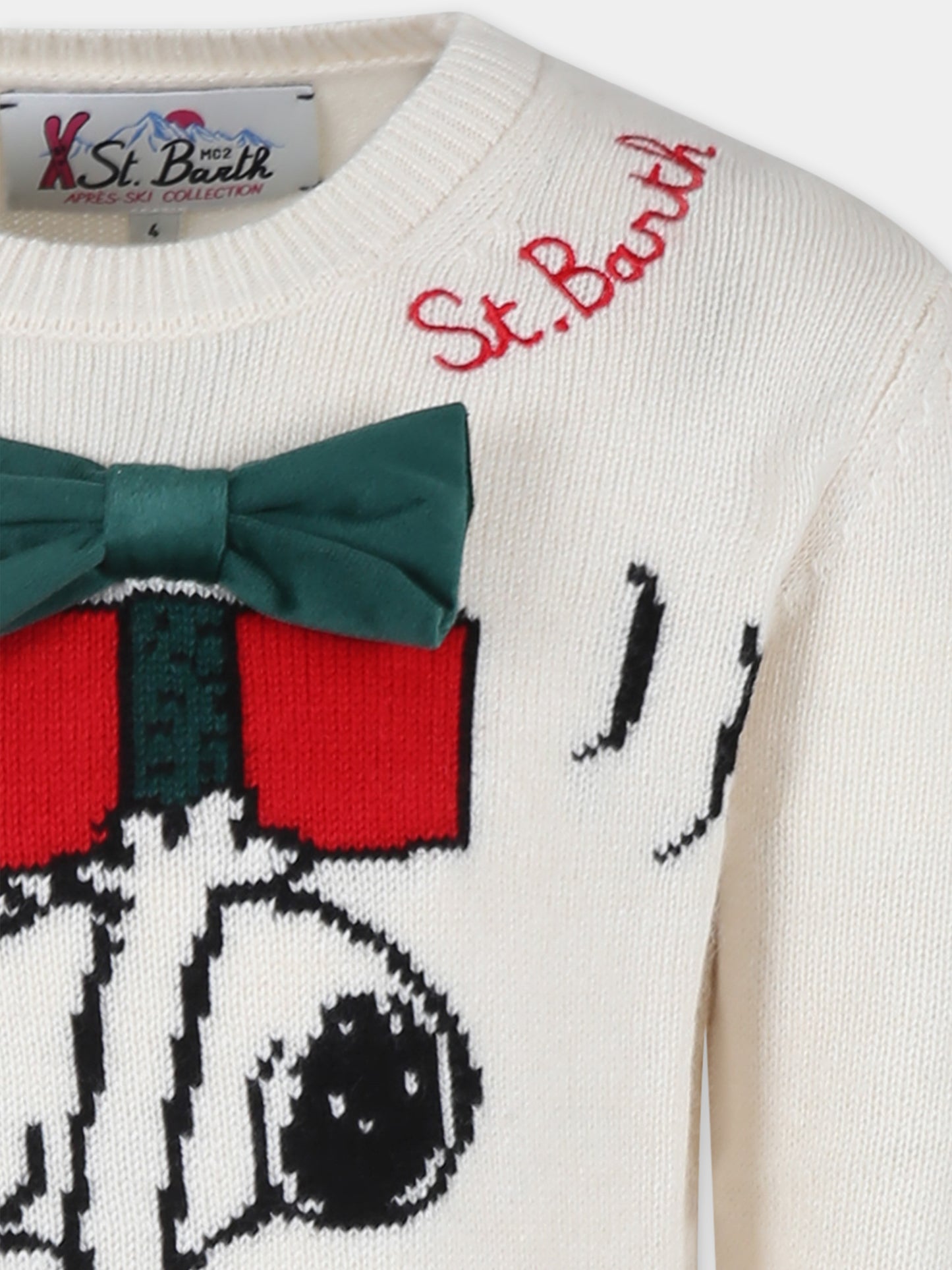 Maglione avorio per bambina con Snoopy,Mc2 Saint Barth,PRC0001 - 02058G