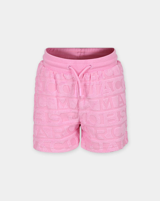 Shorts rosa per bambina con logo,Marc Jacobs,W14311 44G