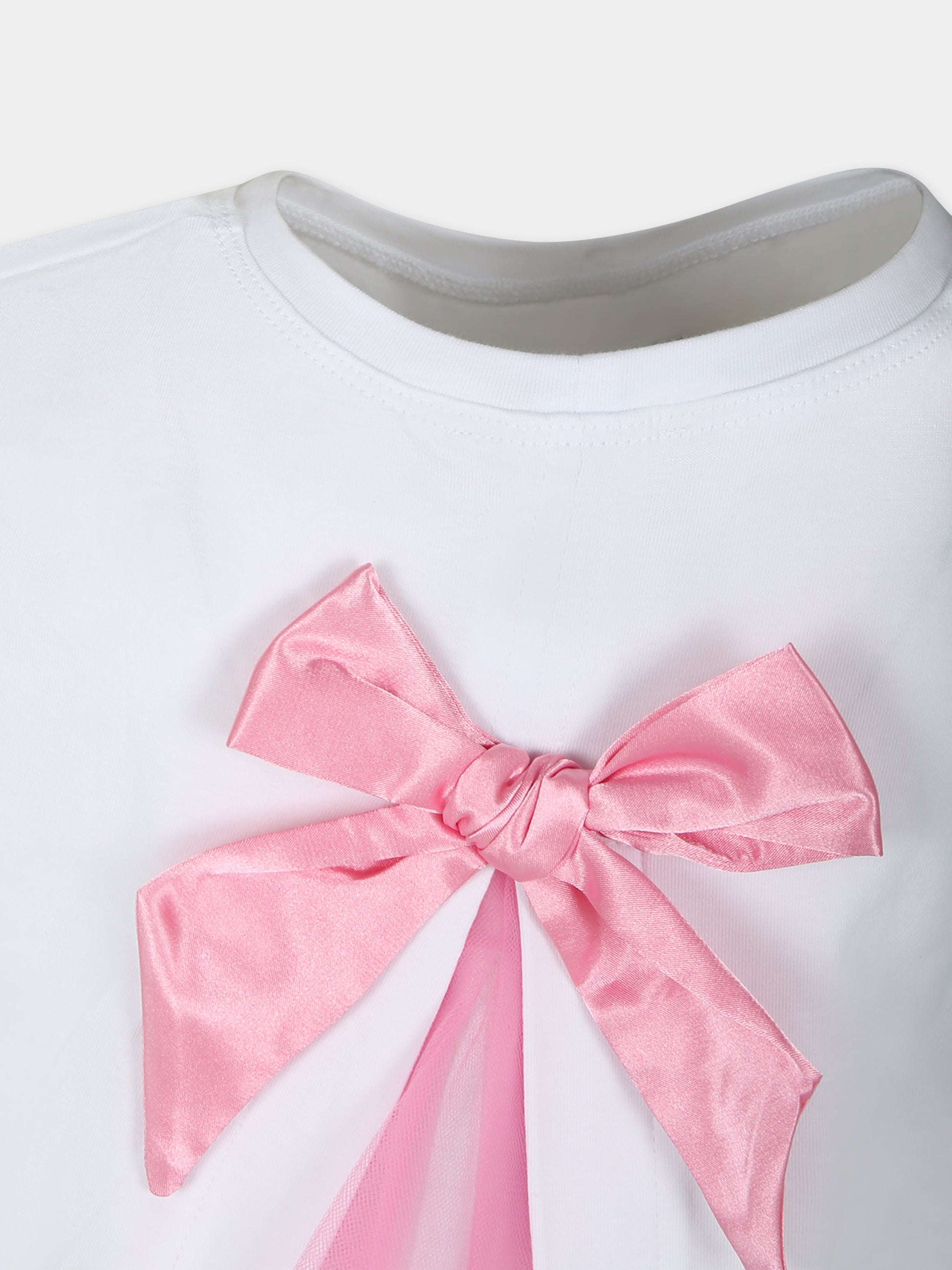 Completo bianco per bambina con stampa Barbie e strass,Monnalisa,19C500 3011 9993