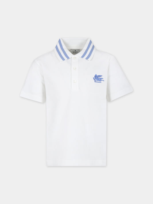 Polo avorio per bambino con Pegaso,Etro,GU8P31 Z2119 101AZ