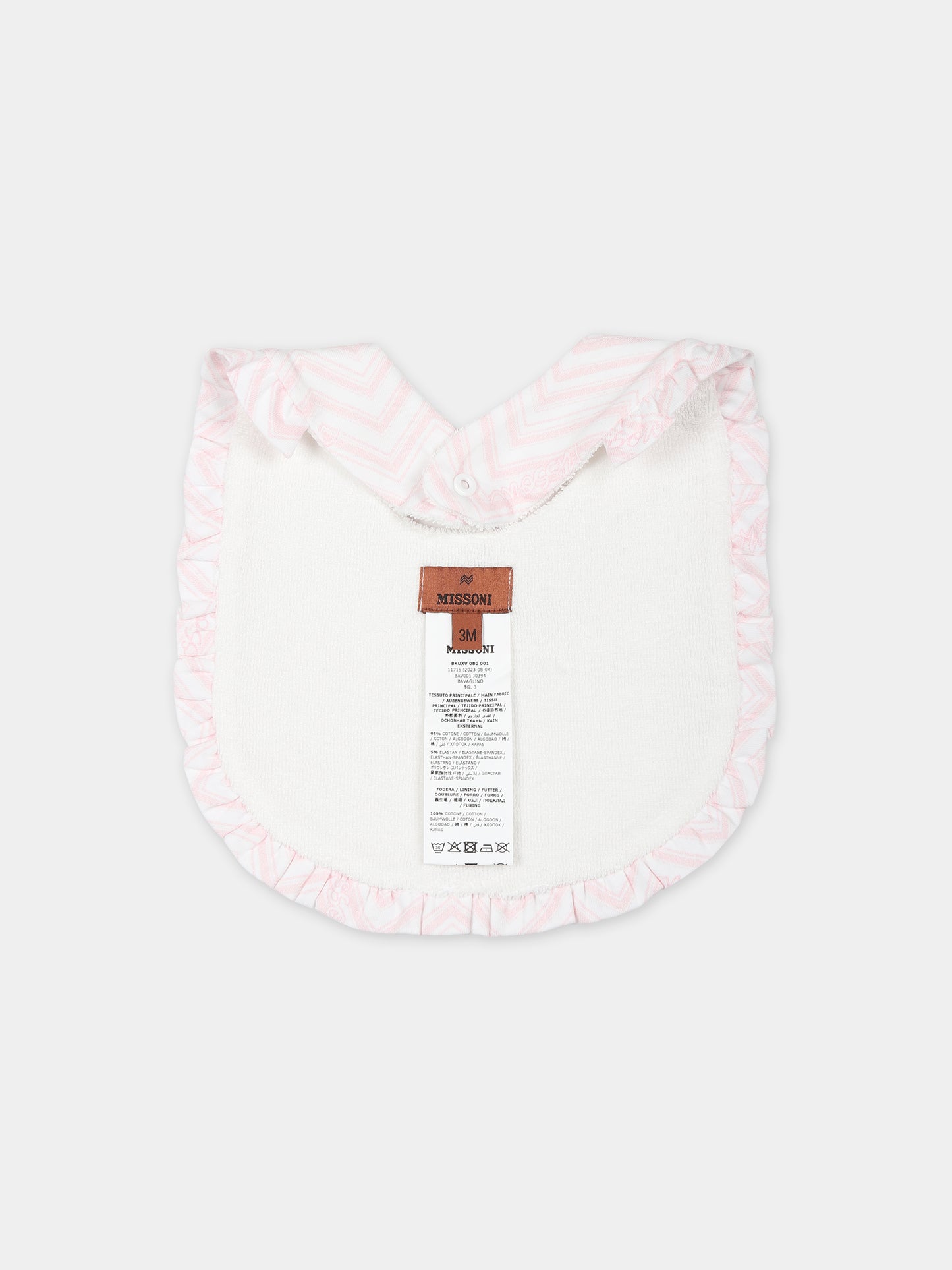 Set bianco per neonata con motivo chevron,Missoni,MUB020 J0394 100RS