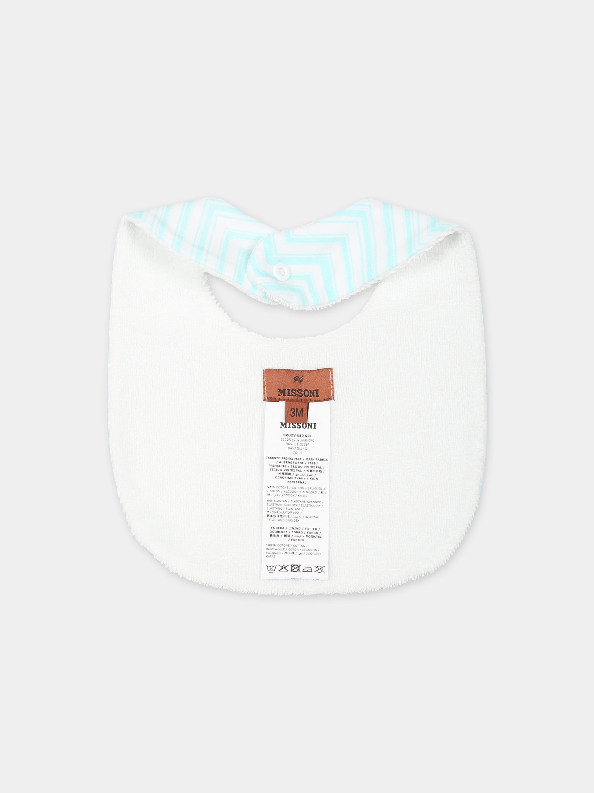 Set bianco per neonato con motivo chevron,Missoni,MUB540 J0394 100CE