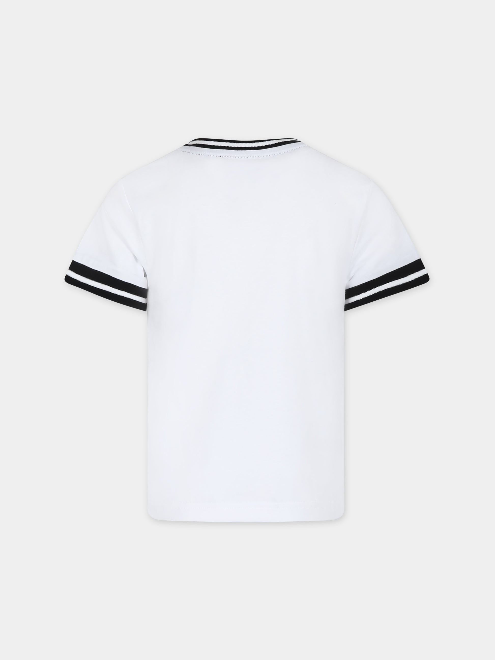 T-shirt bianca per bambina con logo,Dkny,D60035 10P