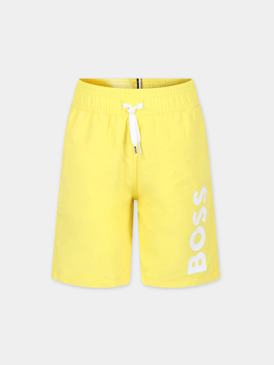 Boxer mare giallo per bambino con logo,Boss,J50662 508