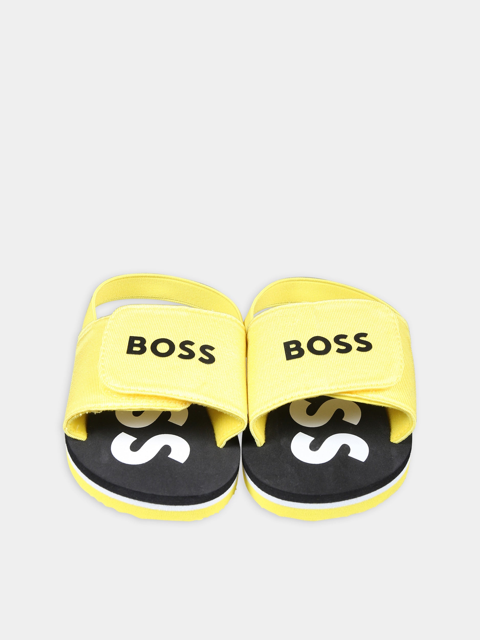 Sandali gialli per bambino con logo,Boss,J50889 508
